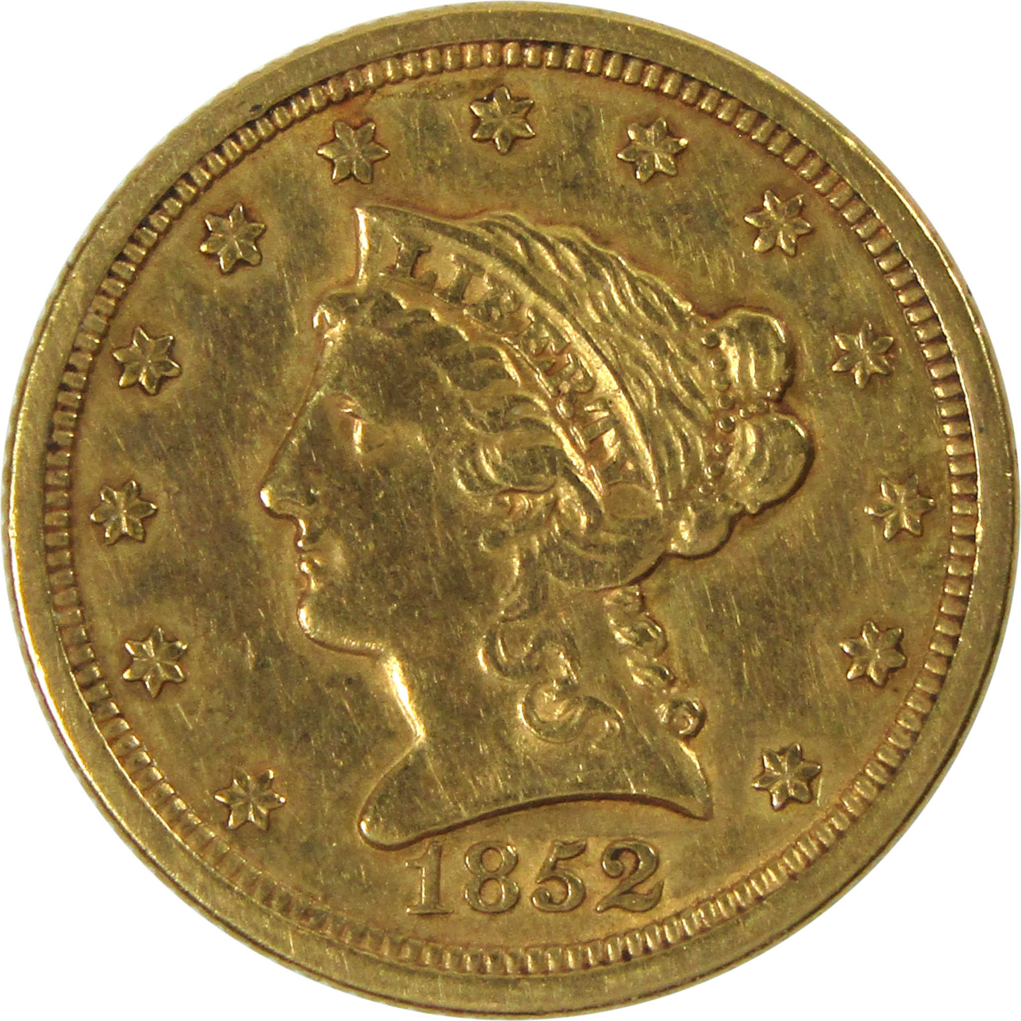 1852 O Liberty Head Quarter Eagle XF EF Gold $2.50 Coin SKU:CPC7192