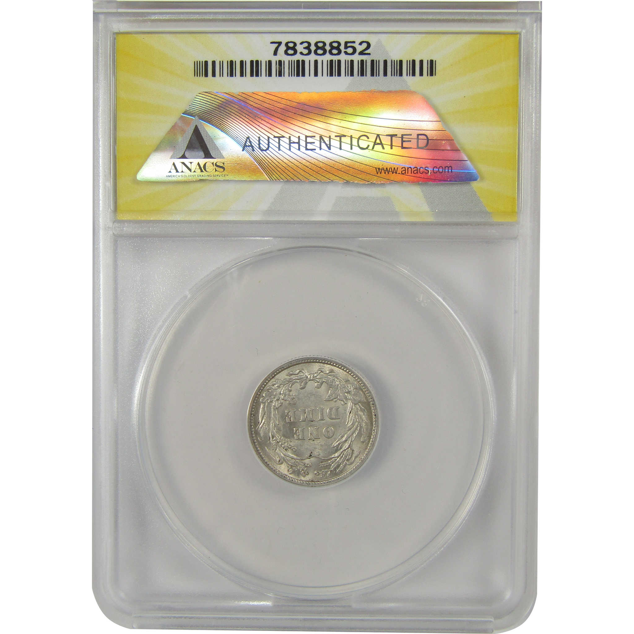1915 Barber Dime AU 58 ANACS Silver 10c Coin SKU:I22223