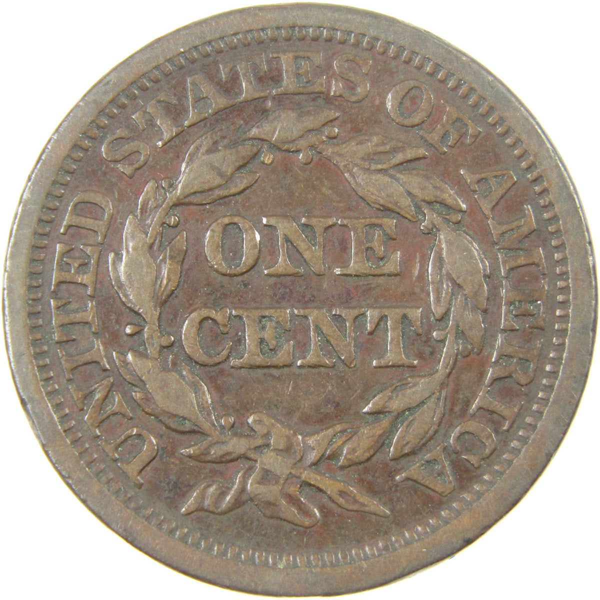 1845 Braided Hair Copper Large Cent VF Very Fine Penny 1c Coin