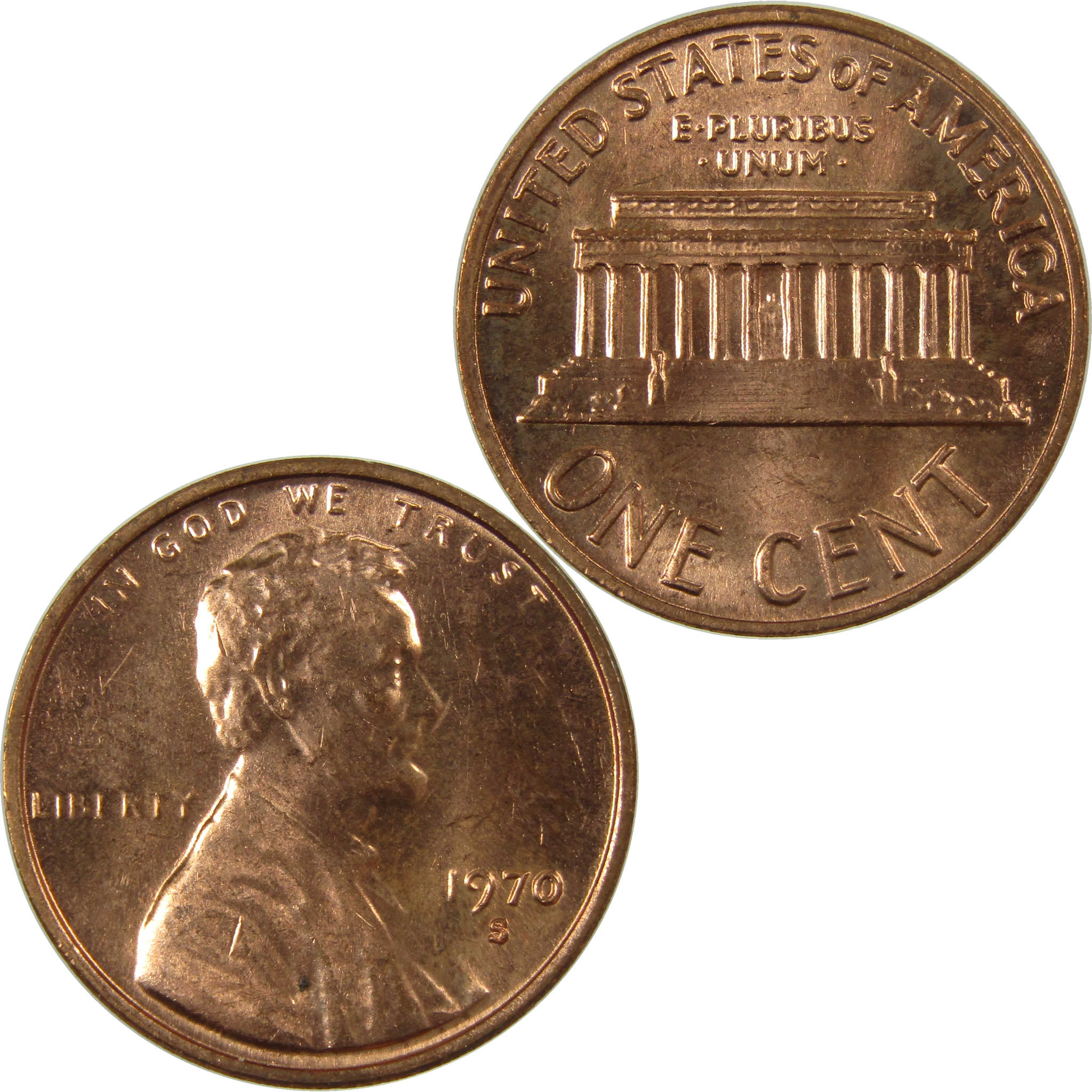 1970 S Small Date Lincoln Memorial Cent Uncirculated SKU:I27839