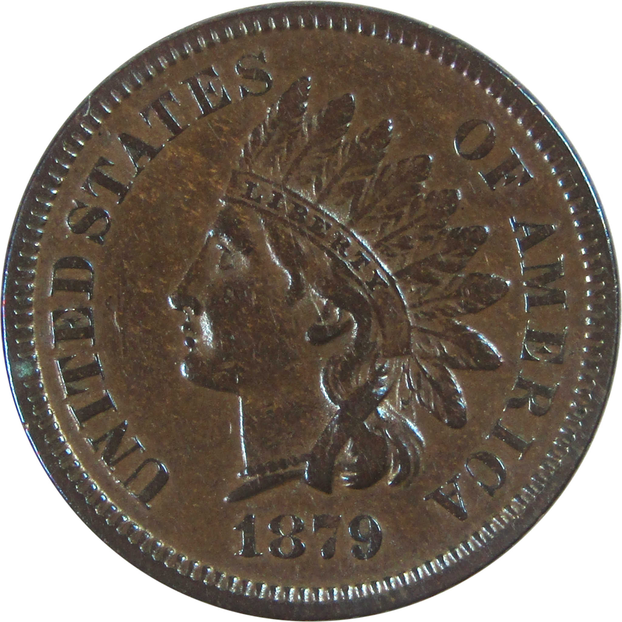 1879 Indian Head Cent AU About Uncirculated Penny 1c Coin SKU:I15124