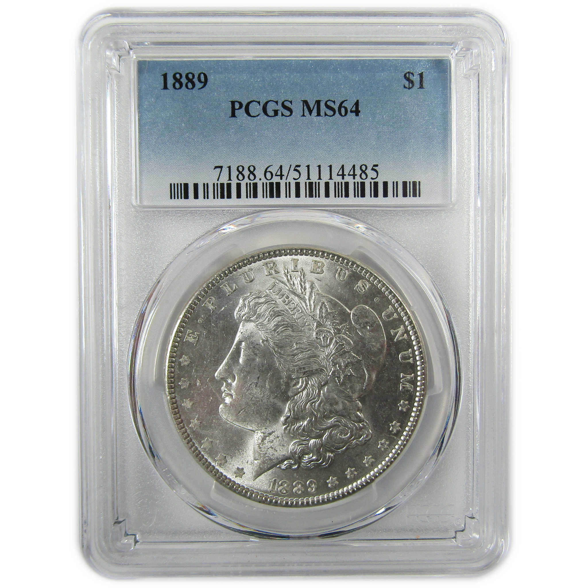 1889 Morgan Silver Dollar MS 64 PCGS Uncirculated $1 Coin SKU:I28355