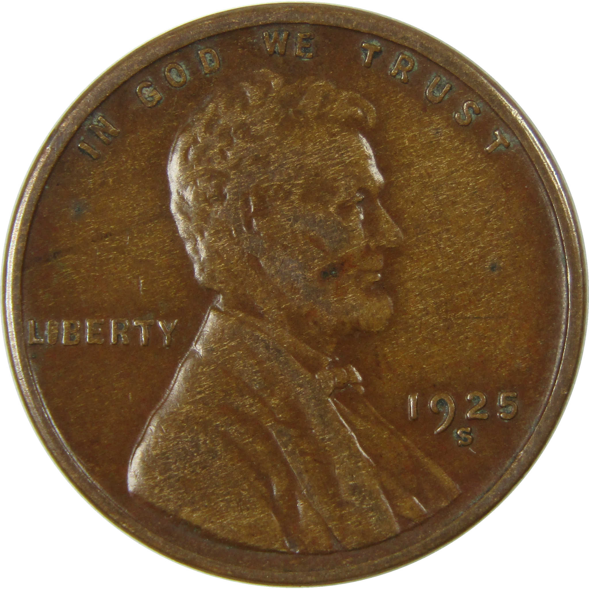 1925 S Lincoln Wheat Cent XF EF Extremely Fine Penny SKU:I26112