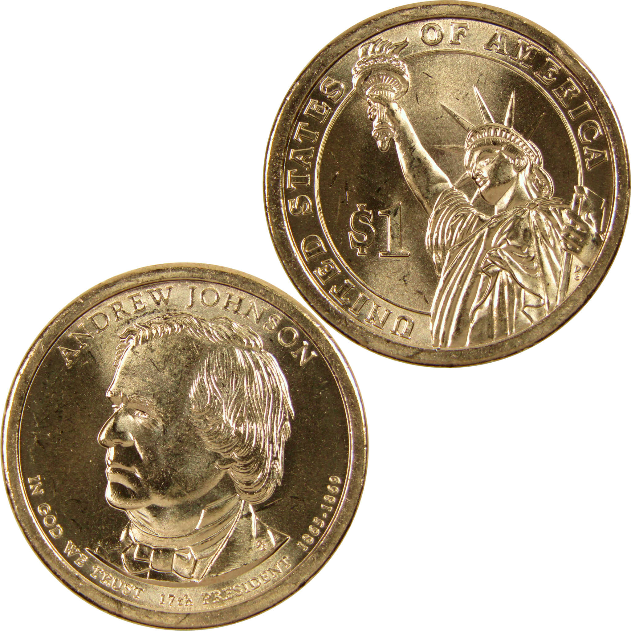 2011 P Andrew Johnson Presidential Dollar BU Uncirculated 1 Coin