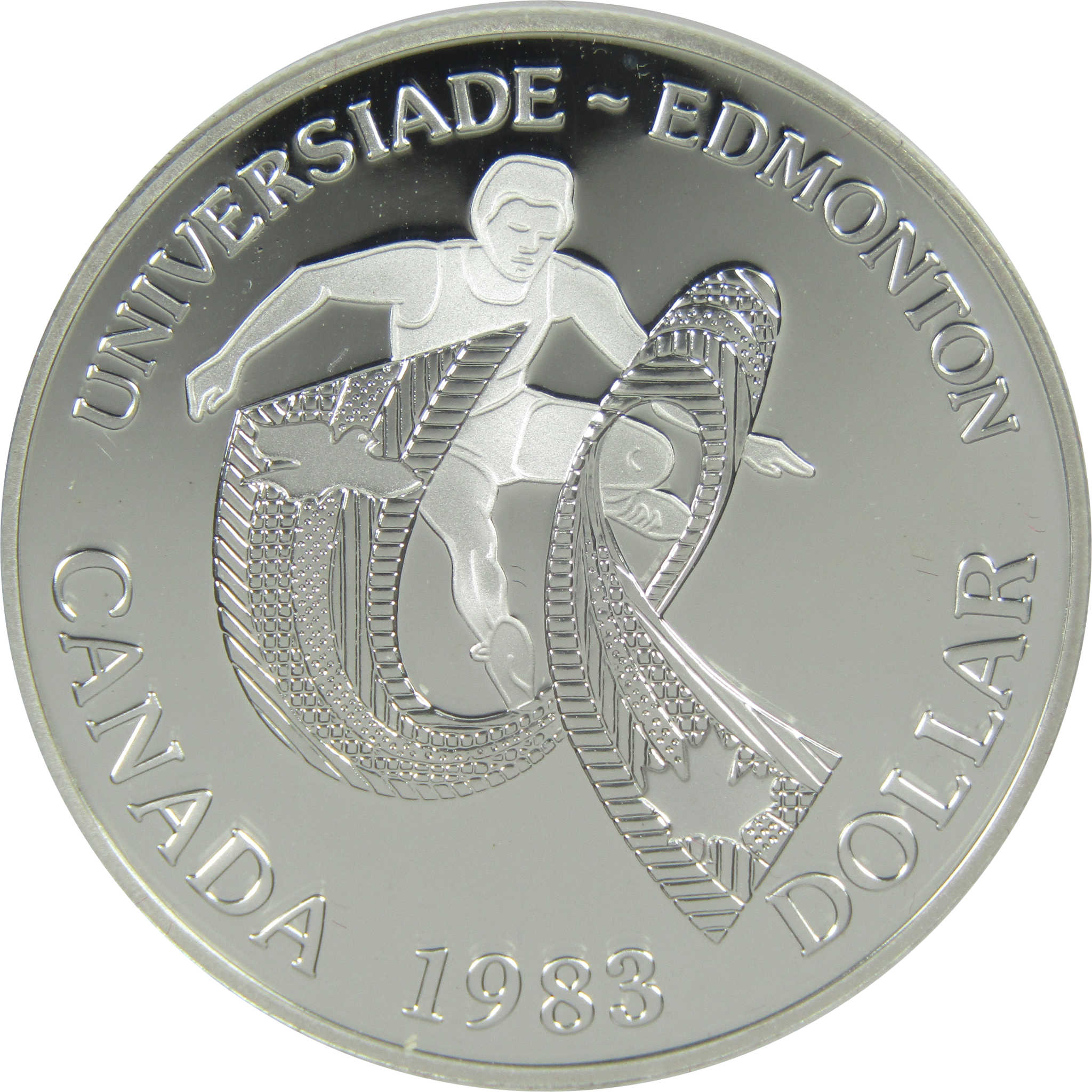 1983 Canadian World University Edmonton Silver $1 Proof SKU:CPC4629