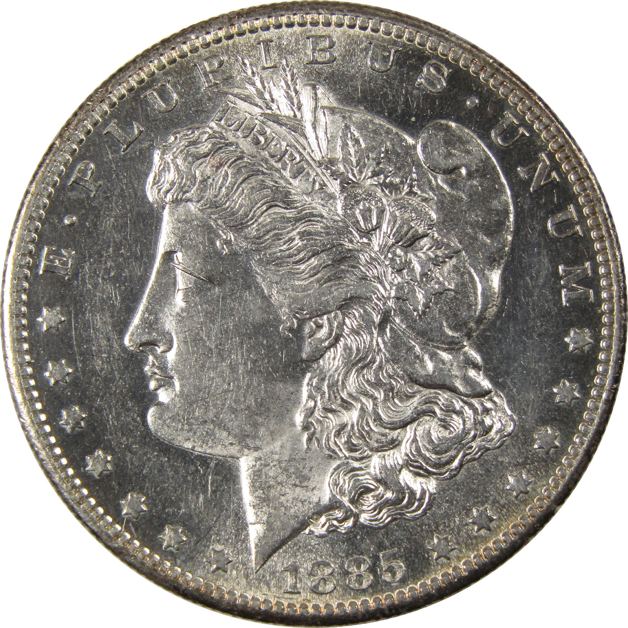 1885 S Morgan Dollar AU About Uncirculated Silver $1 Coin SKU:I11645 - Morgan coin - Morgan silver dollar - Morgan silver dollar for sale - Profile Coins &amp; Collectibles