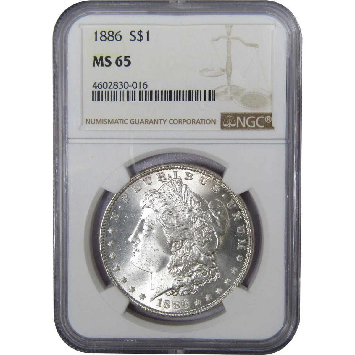 1886 Morgan Silver Dollar MS 65 NGC Uncirculated $1 Coin Collectible - Morgan coin - Morgan silver dollar - Morgan silver dollar for sale - Profile Coins &amp; Collectibles