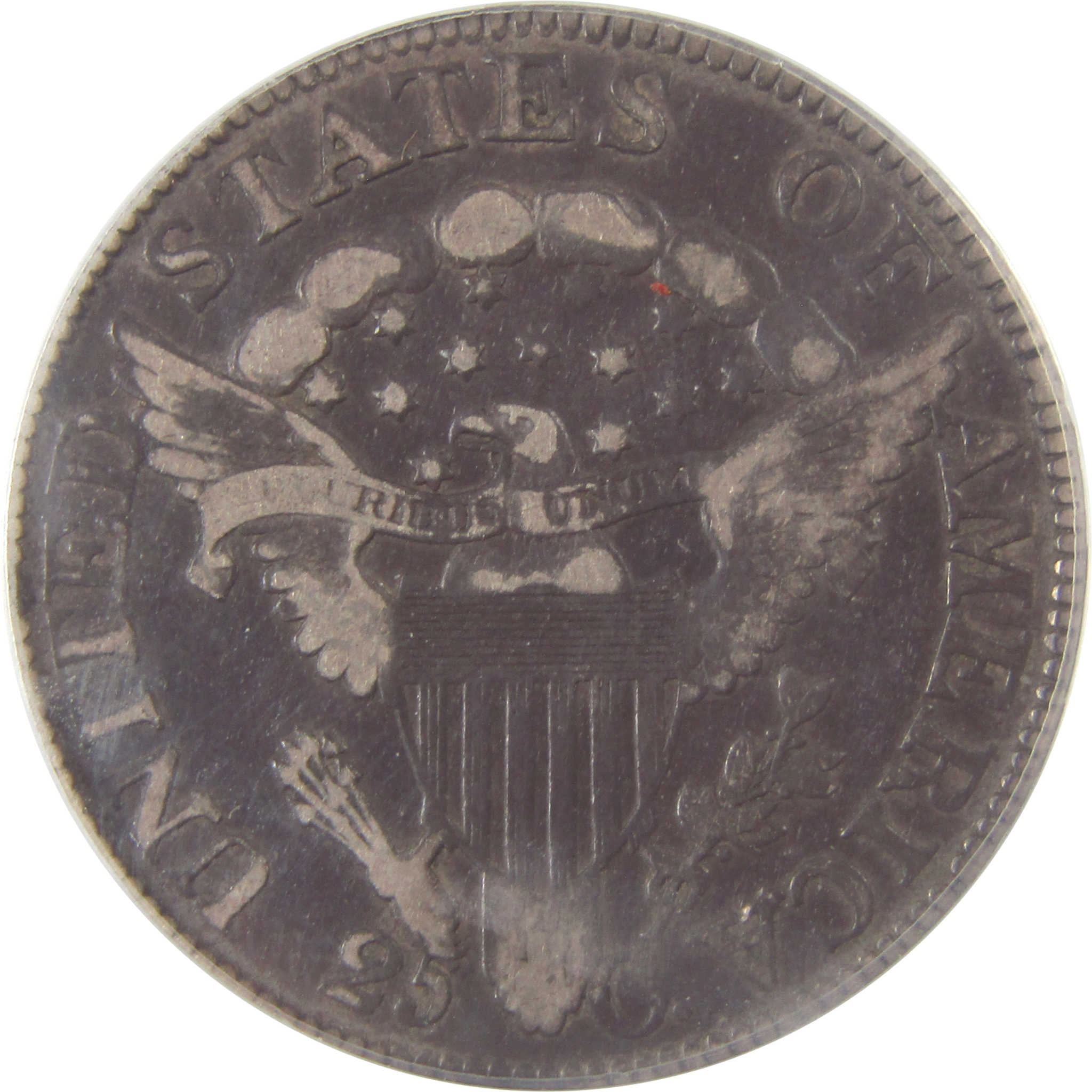 1805 Draped Bust Silver Quarter F 12 ANACS Obv Lamination SKU:I24408