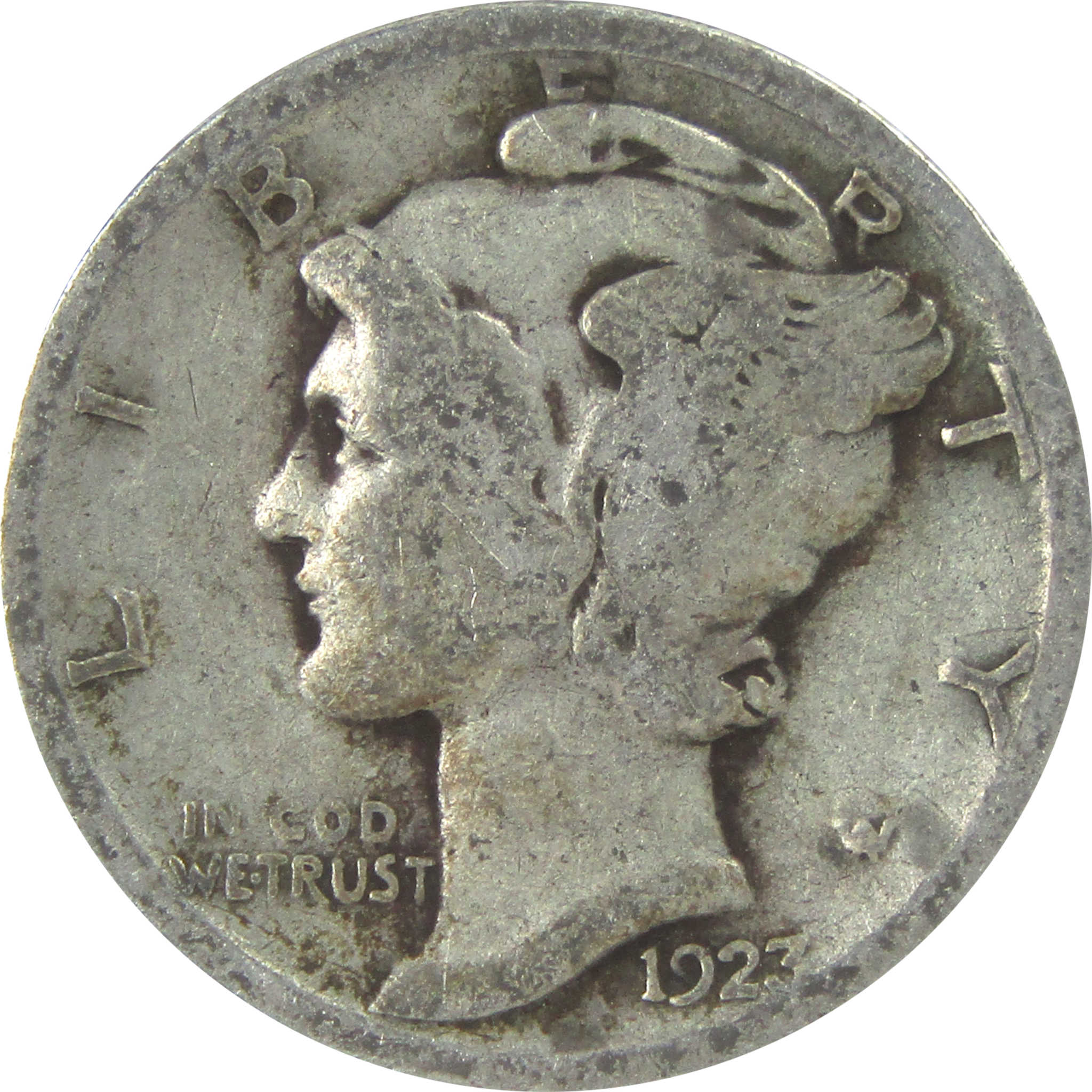 1923 Mercury Dime Silver 10c Coin