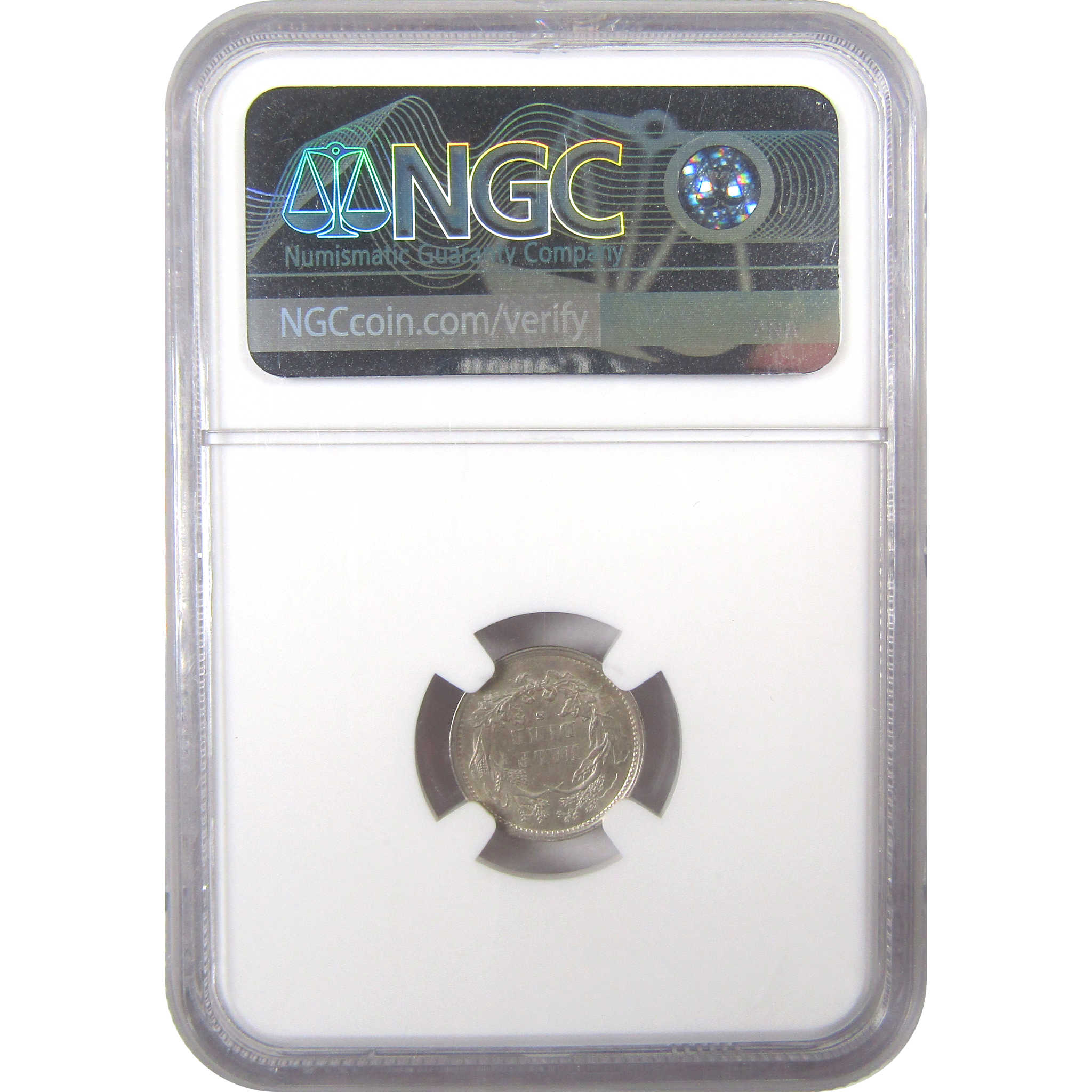 1871 S Seated Liberty Silver Half Dime AU 55 NGC 5c Coin SKU:I23931