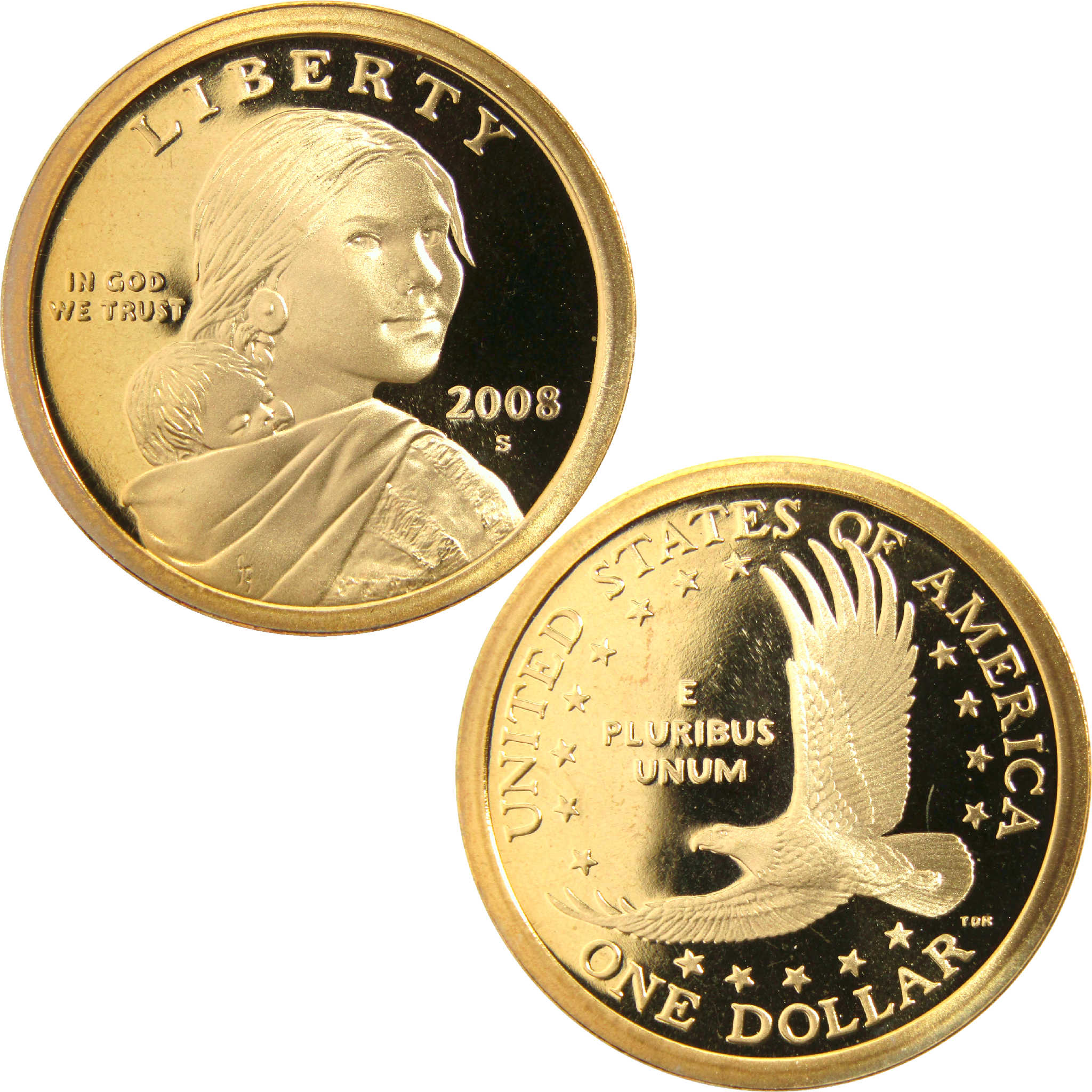 2008 S Sacagawea Native American Dollar Choice Proof $1 Coin