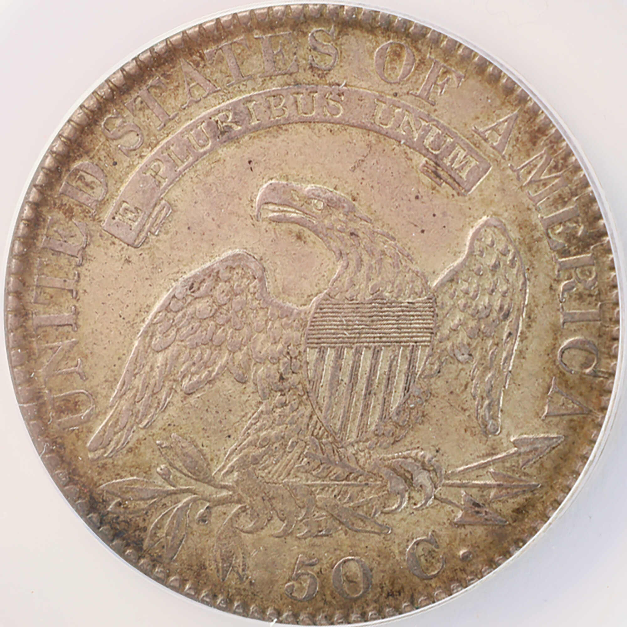 1821 Capped Bust Half Dollar AU 50 Details ANACS Silver 50c SKU:I12058