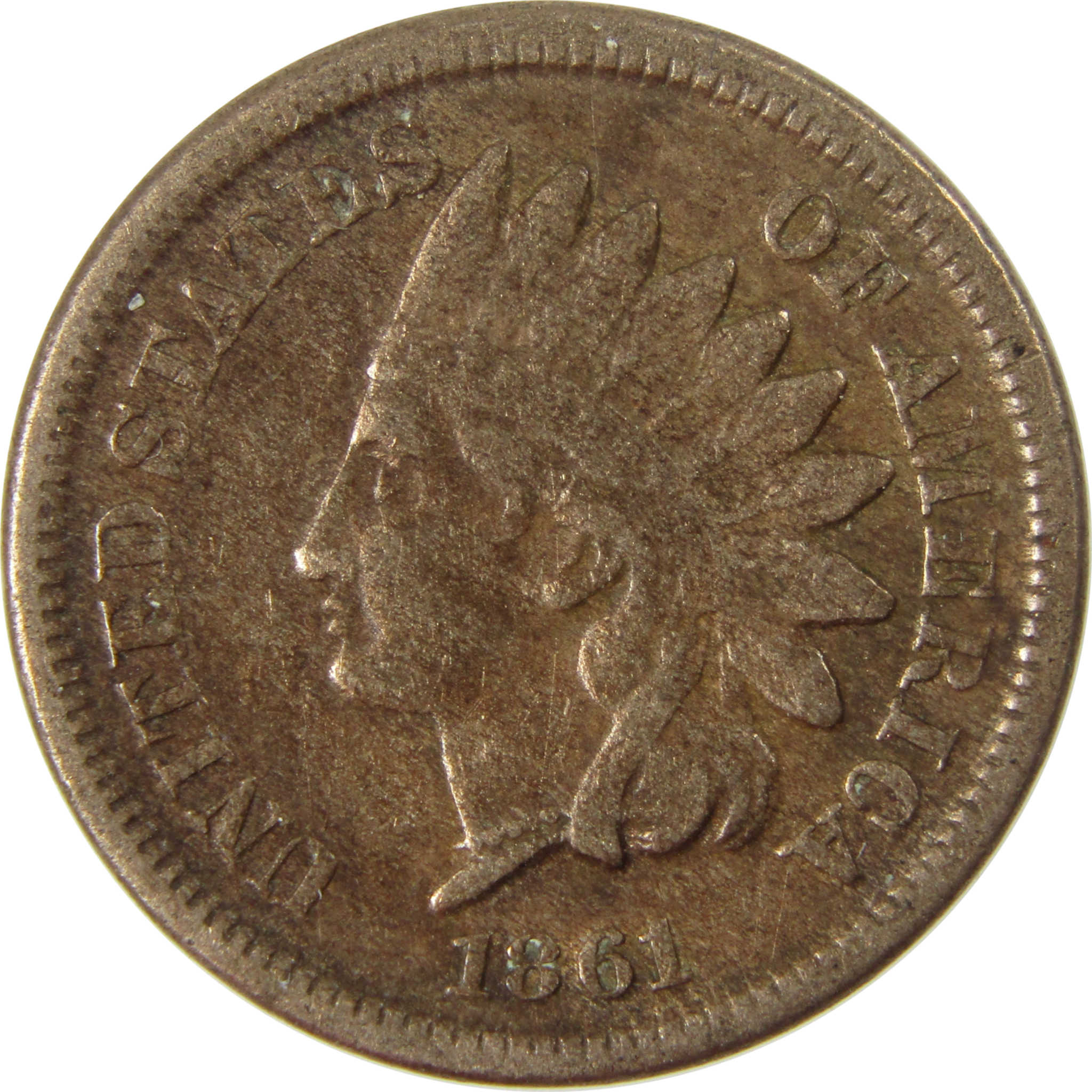 1861 Indian Head Cent VF Very Fine Penny 1c Coin SKU:CP1253