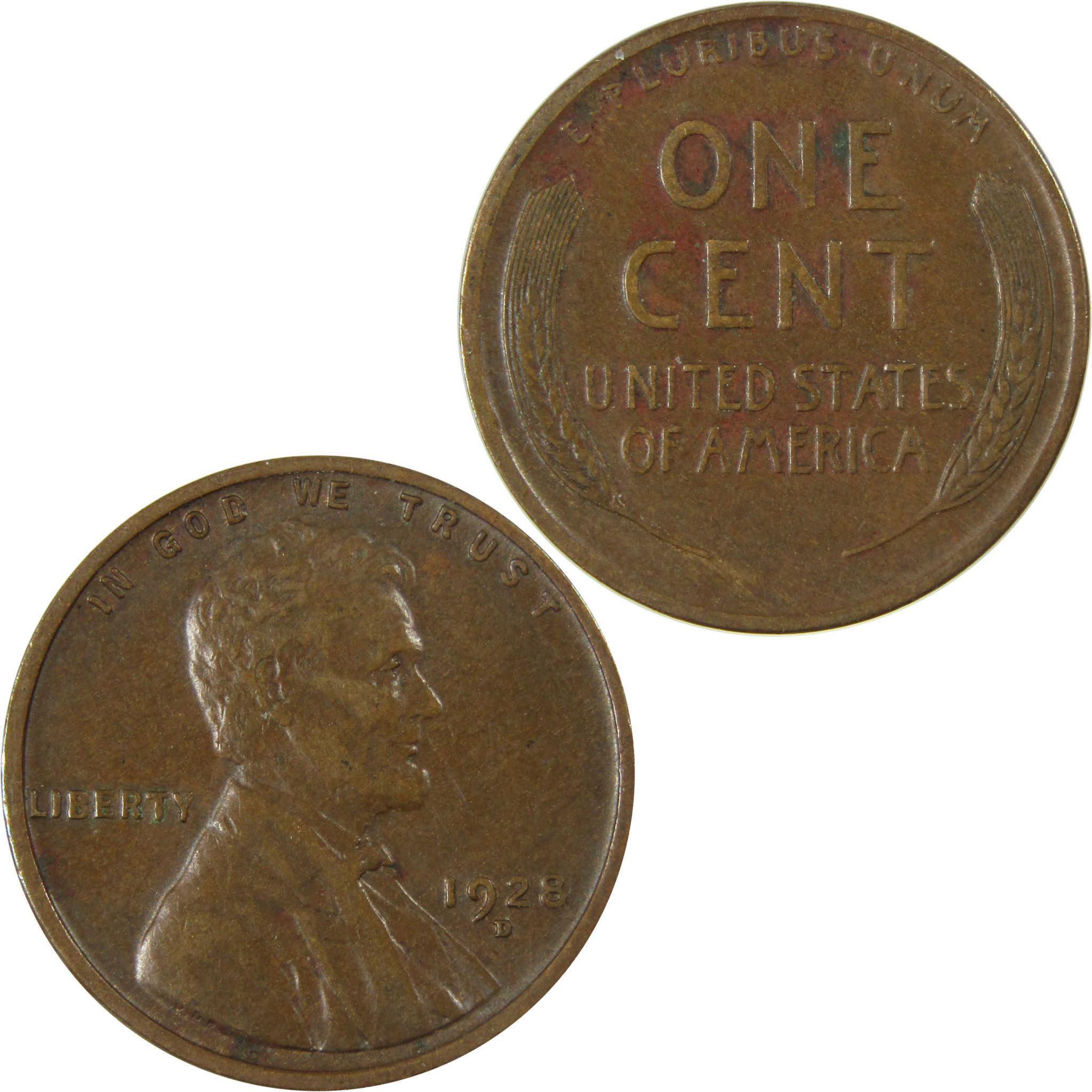 1928 D Lincoln Wheat Cent XF EF Extremely Fine 1c Coin SKU:I27317