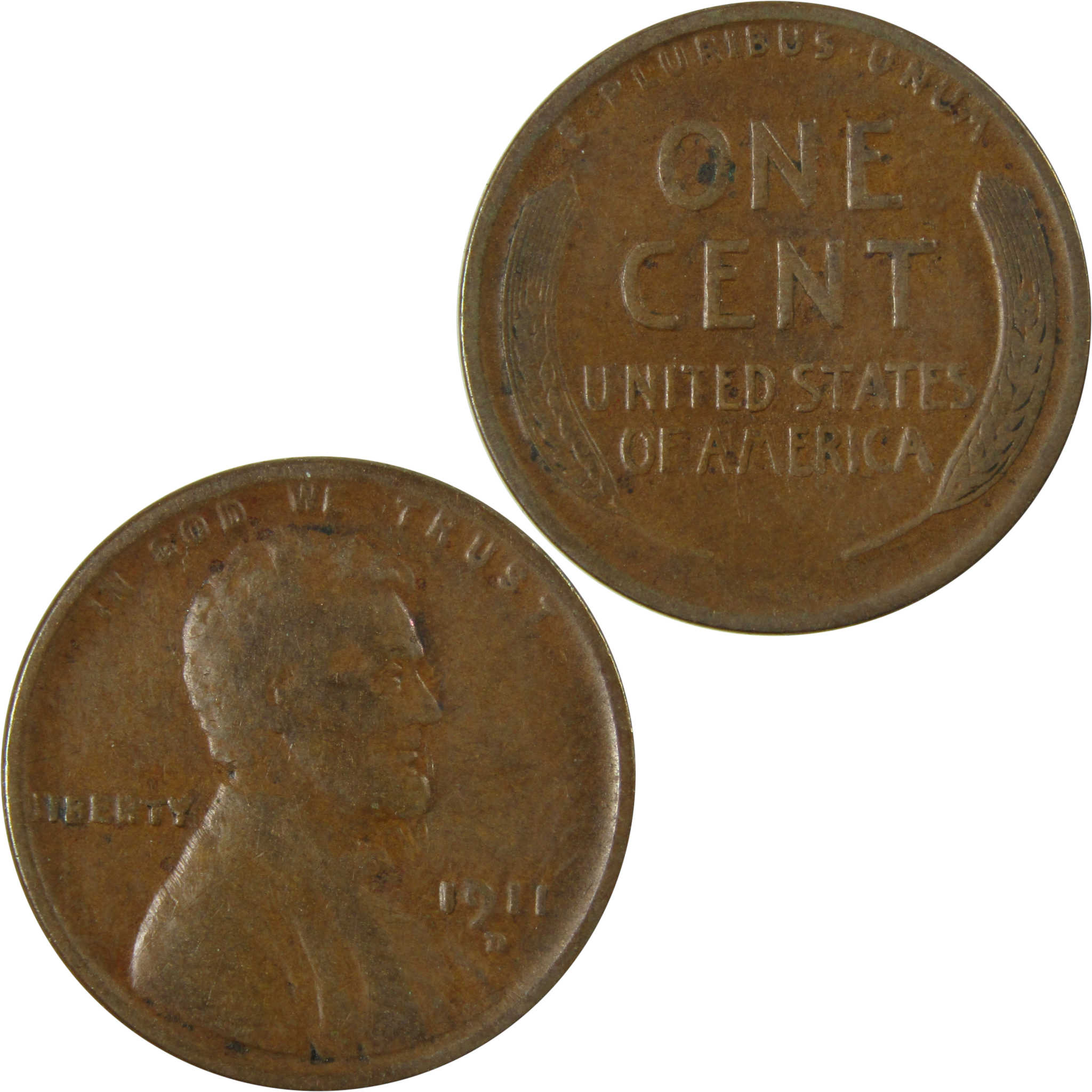 1911 D Lincoln Wheat Cent VF Very Fine Penny 1c Coin SKU:I26358
