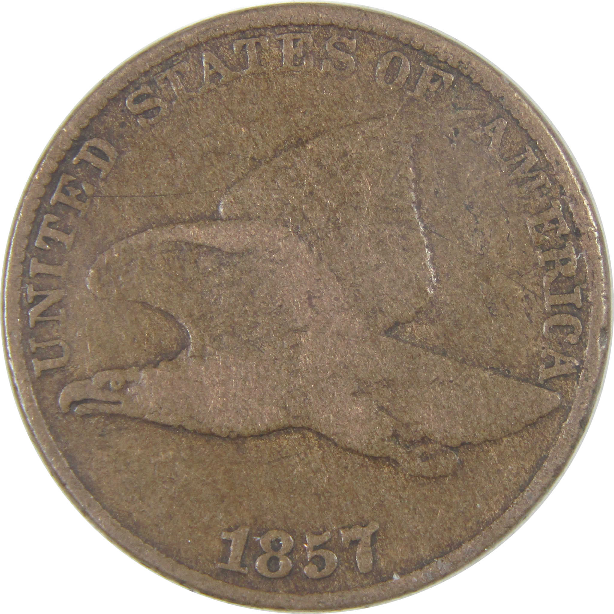 1857 Flying Eagle Cent VG Very Good Penny 1c Coin SKU:I16816