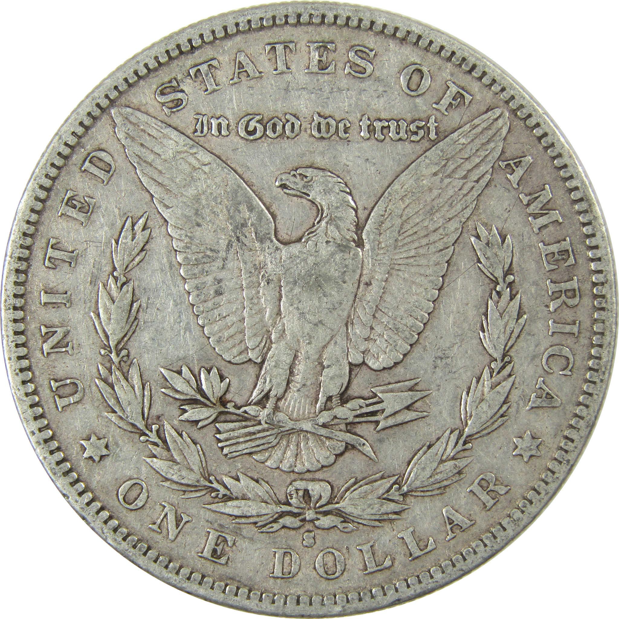 1885 S Morgan Silver Dollar VF Very Fine $1 Coin Collectible SKU:CP653 - Morgan coin - Morgan silver dollar - Morgan silver dollar for sale - Profile Coins &amp; Collectibles