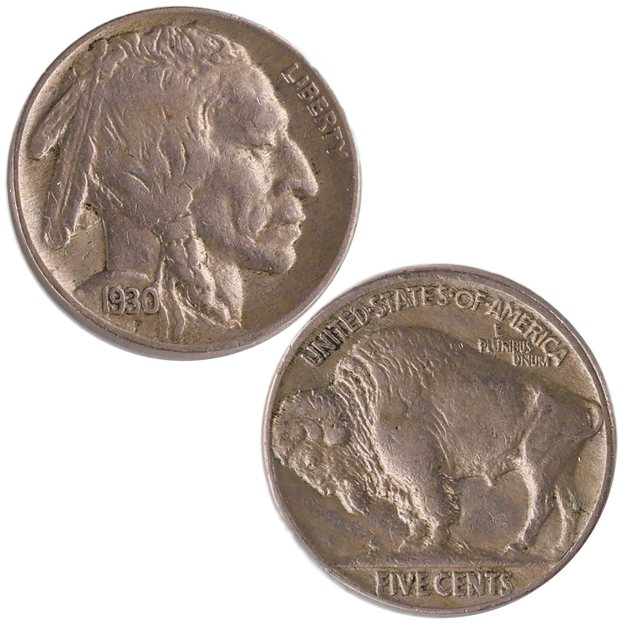 1930 Indian Head Buffalo Nickel XF EF Extremely Fine 5c SKU:I12046