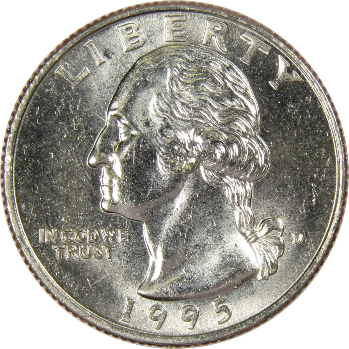 1995 D Washington Quarter Clad Uncirculated Mint State 25c Coin