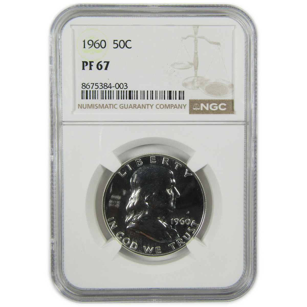 1960 Franklin Silver Half Dollar PF 67 NGC Proof 50c Coin SKU:I28794