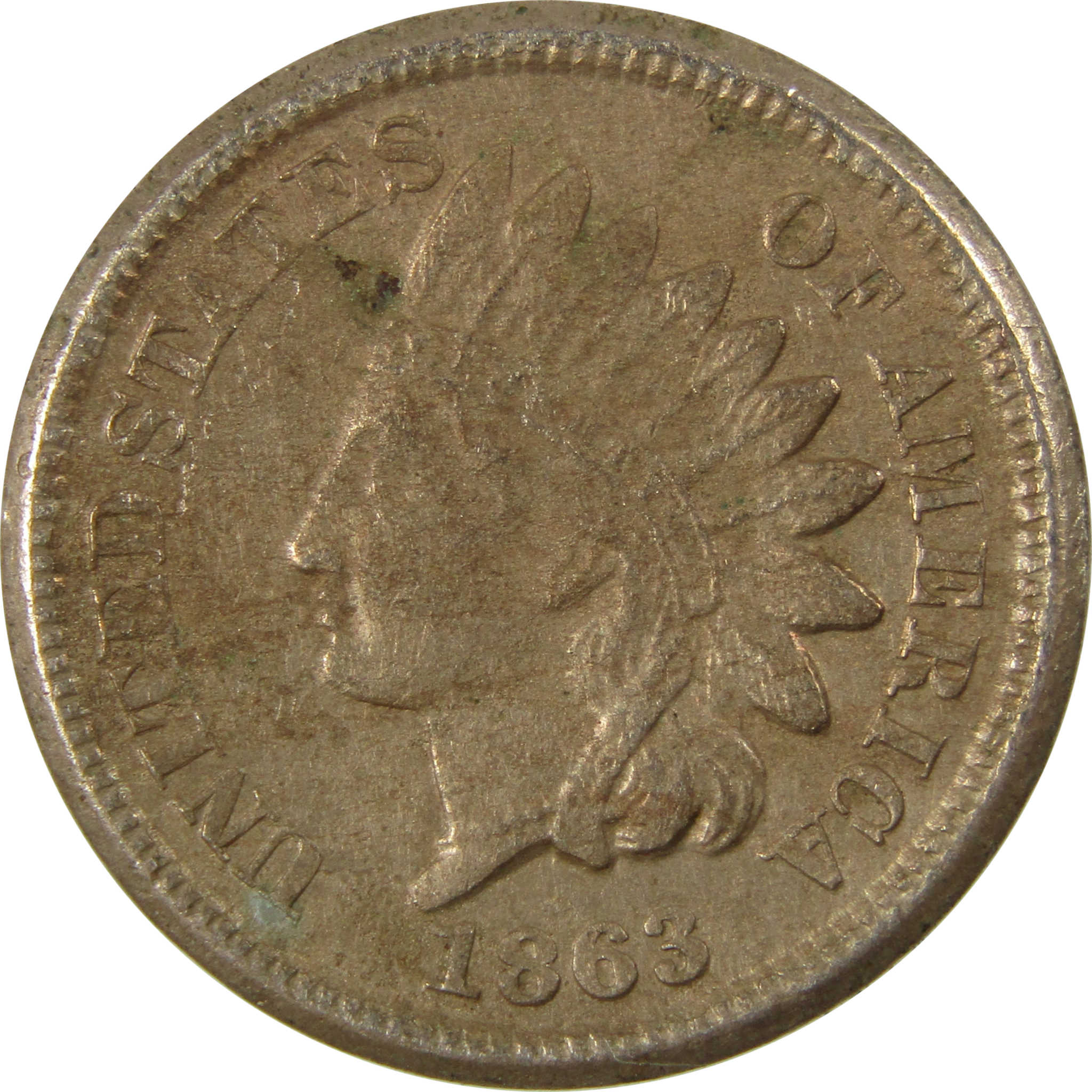 1863 Indian Head Cent XF EF Extremely Fine Details Penny SKU:CP1180