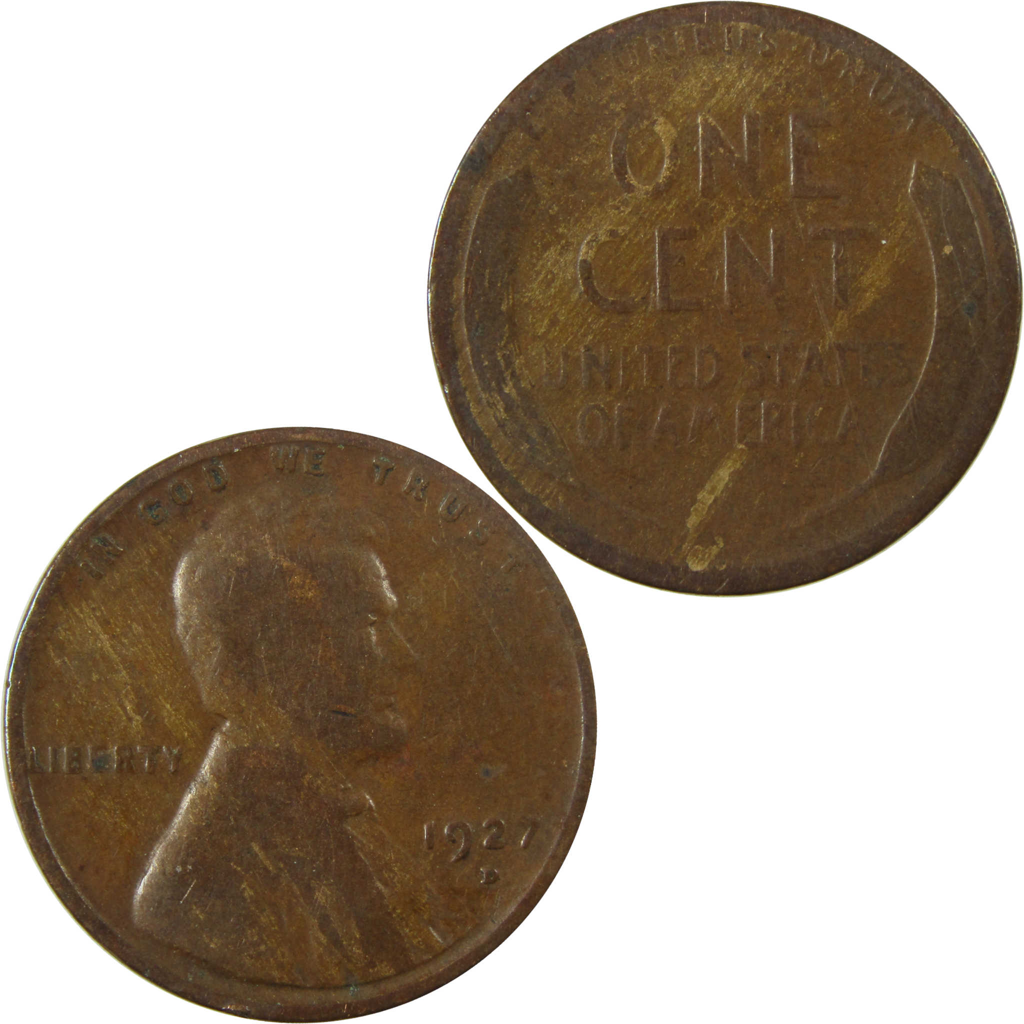 1927 D Lincoln Wheat Cent G Good Penny 1c Coin SKU:I27192