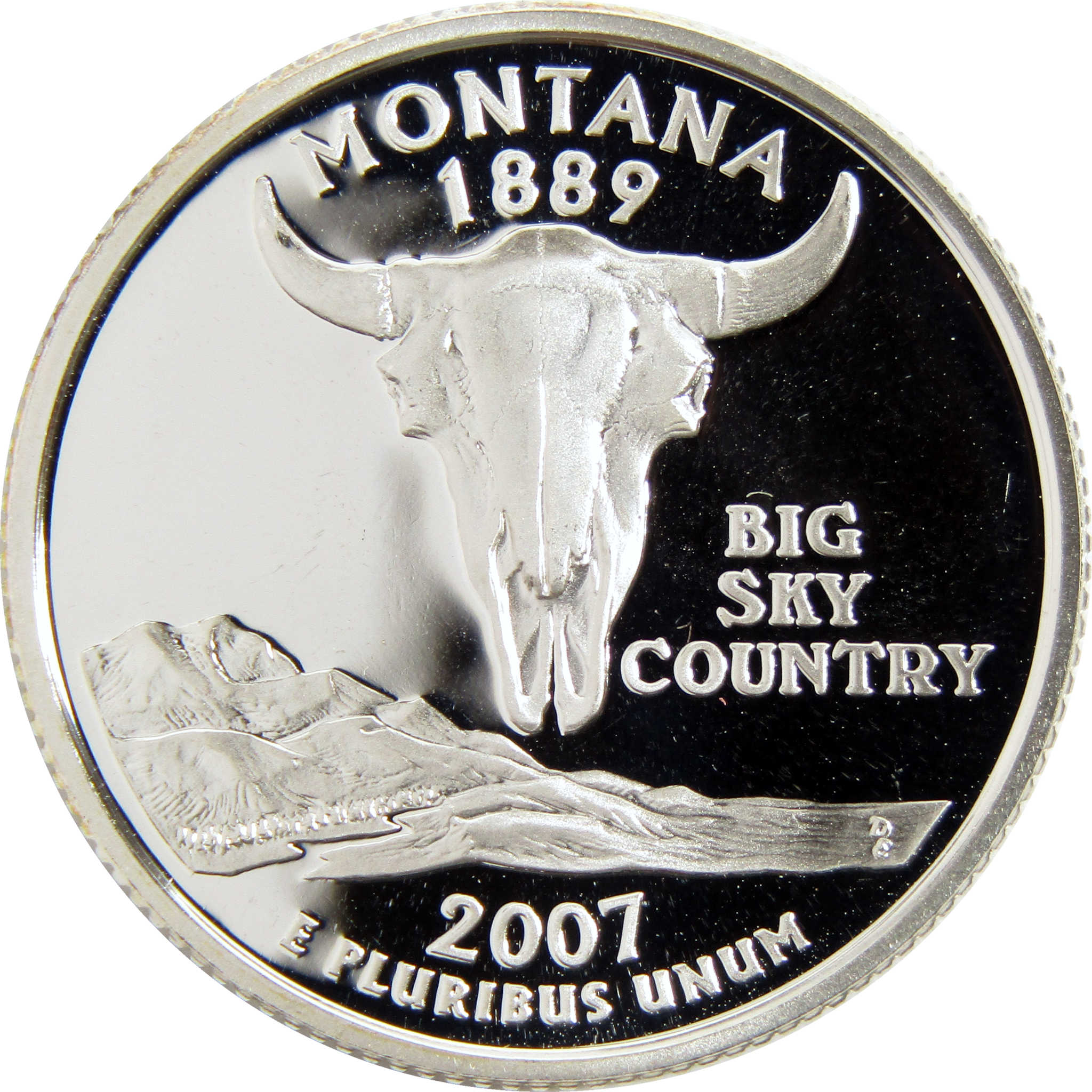 2007 S Montana State Quarter Silver 25c Proof Coin