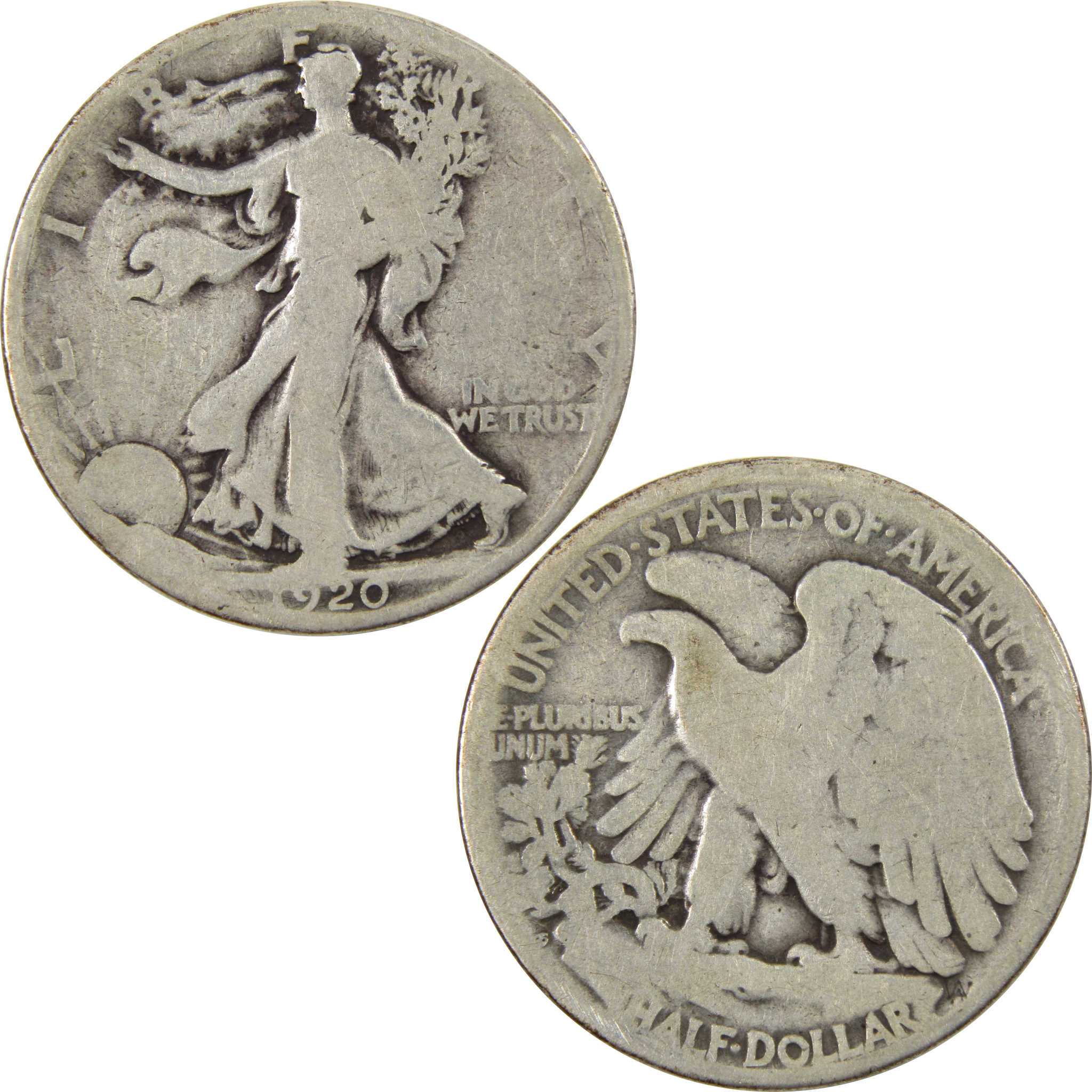 1919 S Liberty Walking Half Dollar AG About Good Silver Coin SKU:I9663