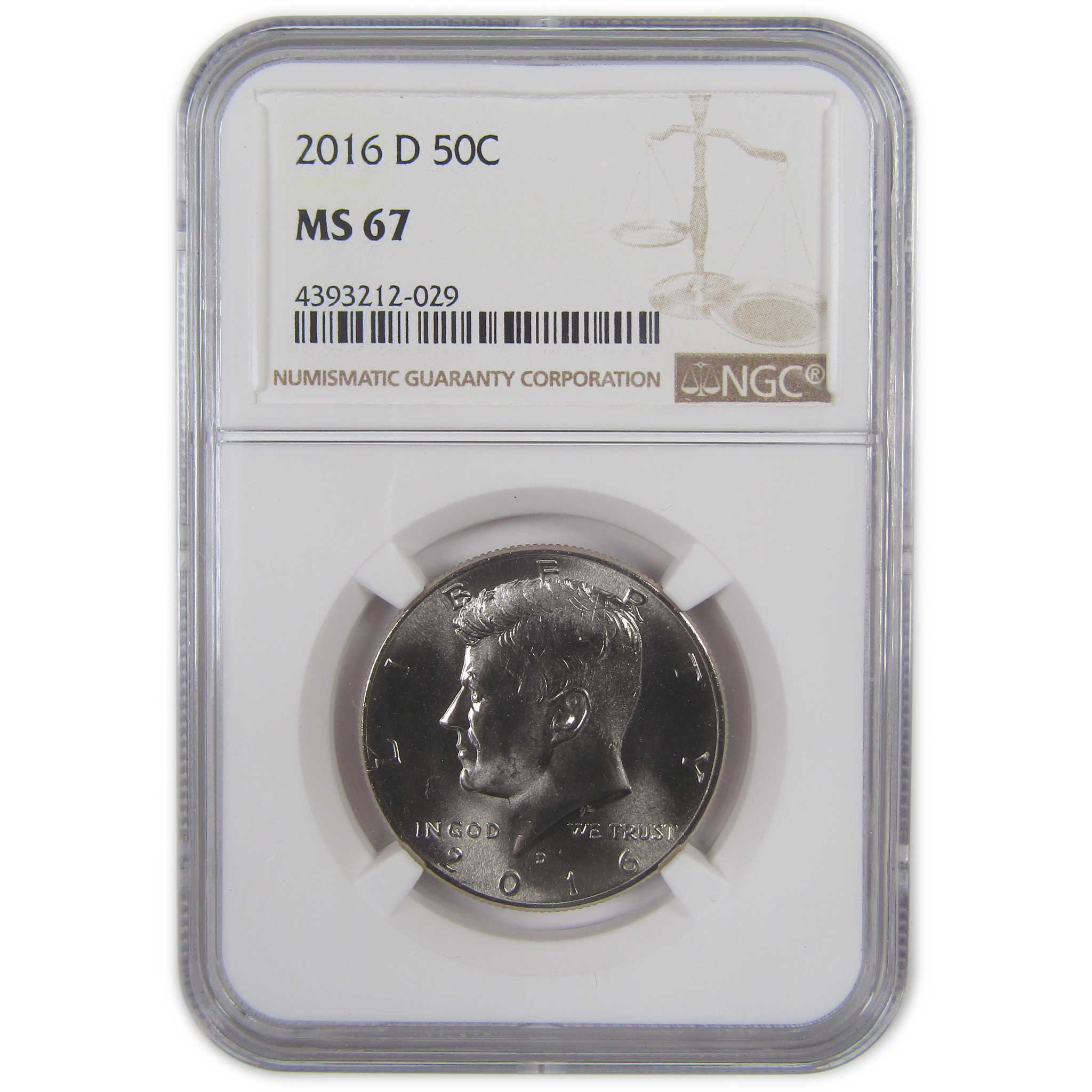 2016 D Kennedy Half Dollar MS 67 NGC Clad Uncirculated 50c SKU:CPC9759