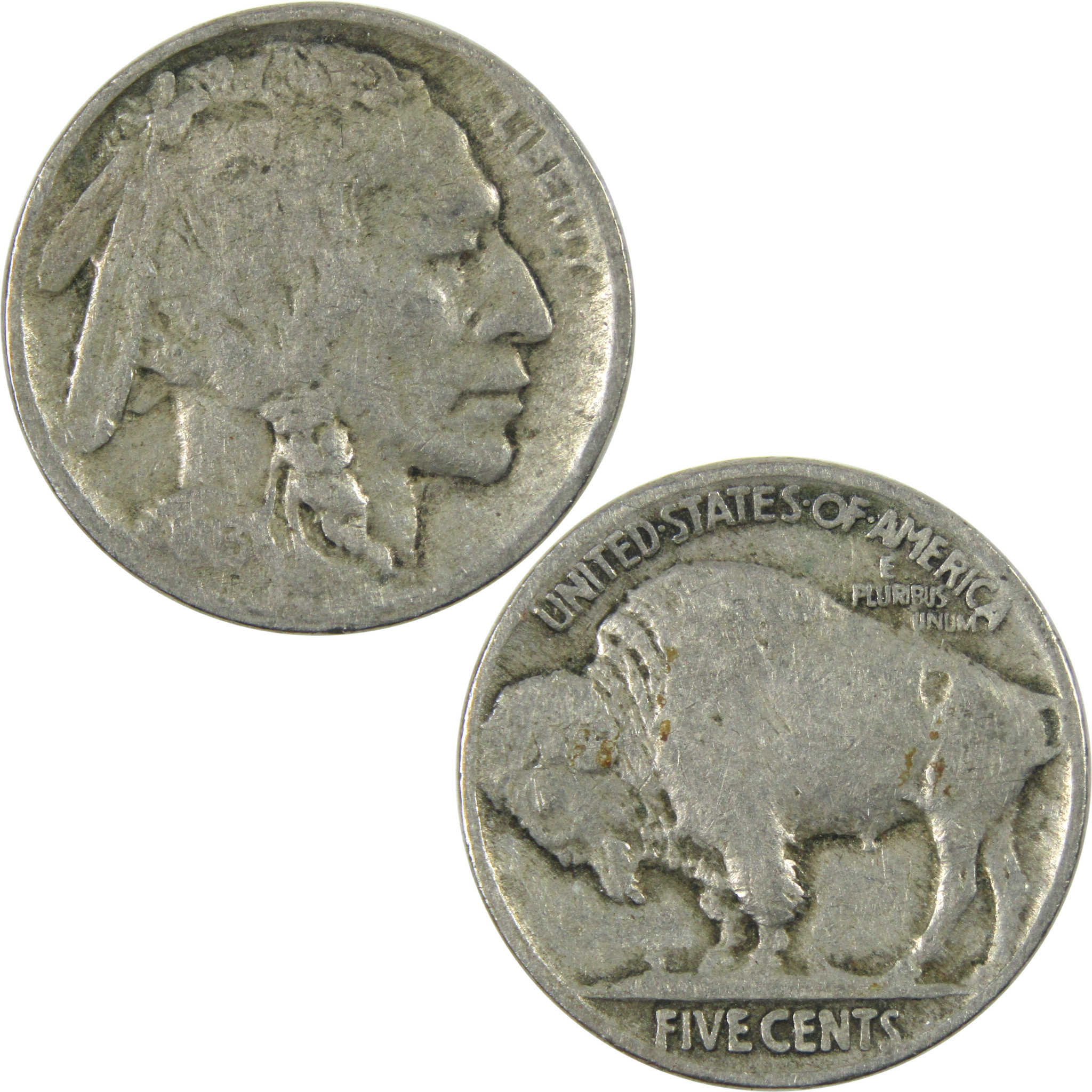 1913 Type 2 Indian Head Buffalo Nickel F Fine 5c Coin SKU:I14659