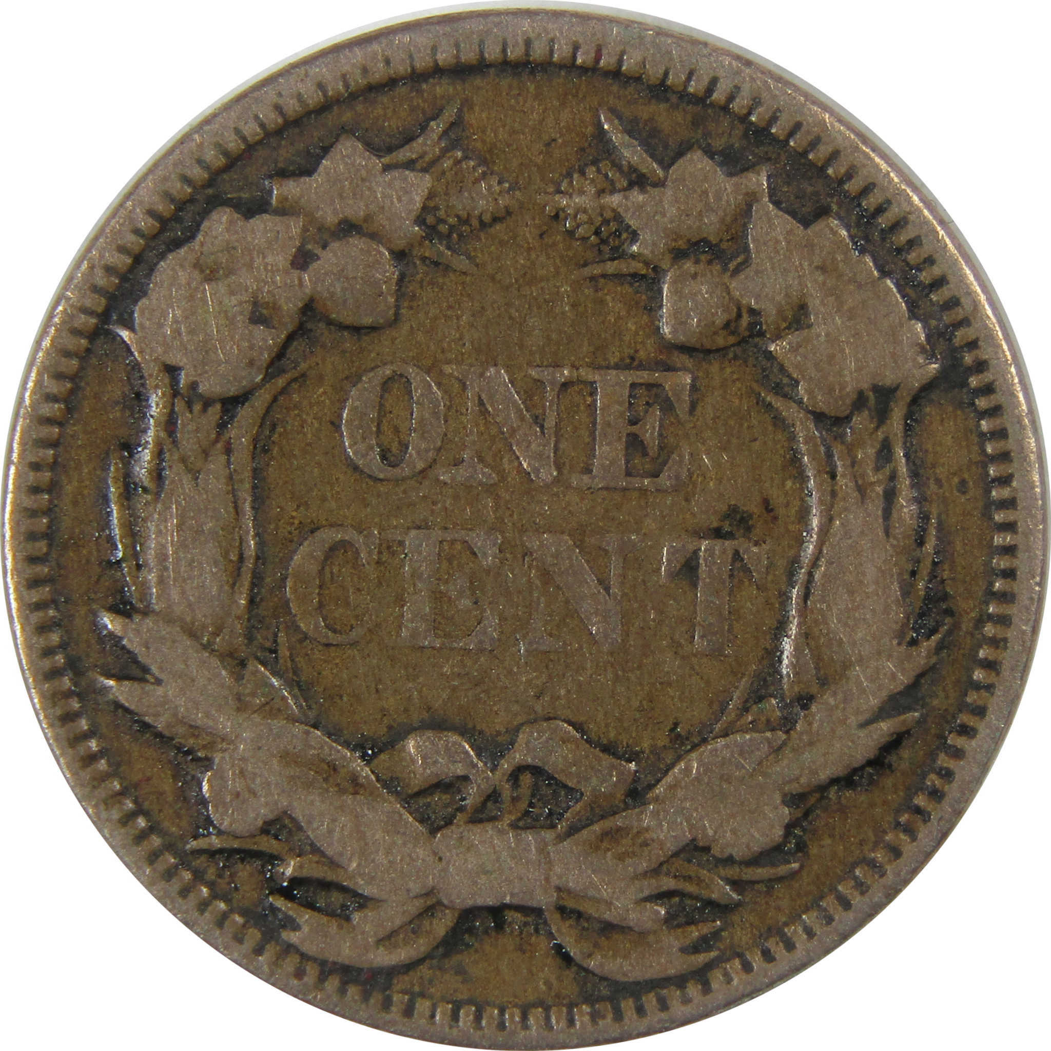 1858 Large Letters Flying Eagle Cent F Fine Penny 1c Coin SKU:I23729