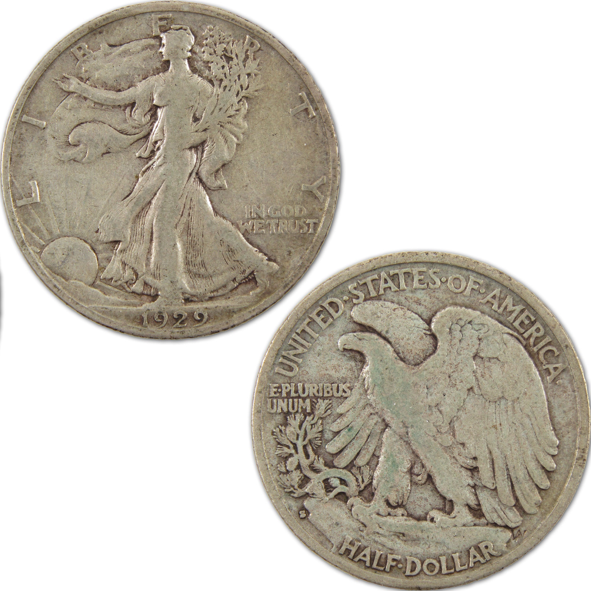 1929 S Liberty Walking Half Dollar VF Very Fine Silver 50c SKU:I10409
