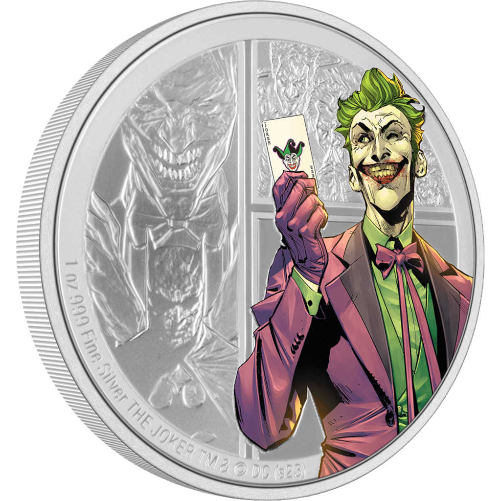 DC Villains The Joker 1 oz .999 Silver $2 Proof 2023 COA SKU:OPC145