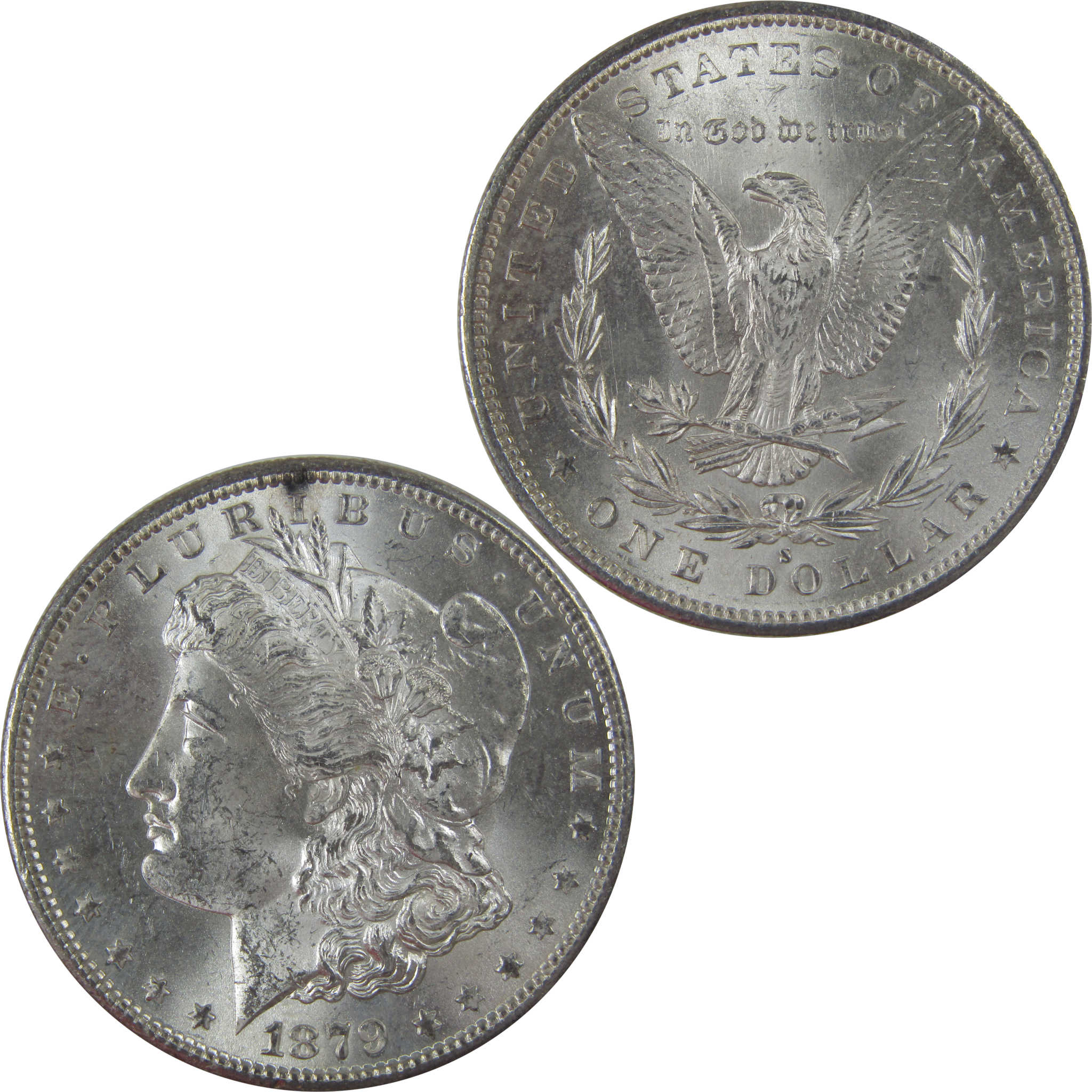 1879 S Morgan Dollar Uncirculated Silver $1 Coin SKU:CPC1163 - Morgan coin - Morgan silver dollar - Morgan silver dollar for sale - Profile Coins &amp; Collectibles