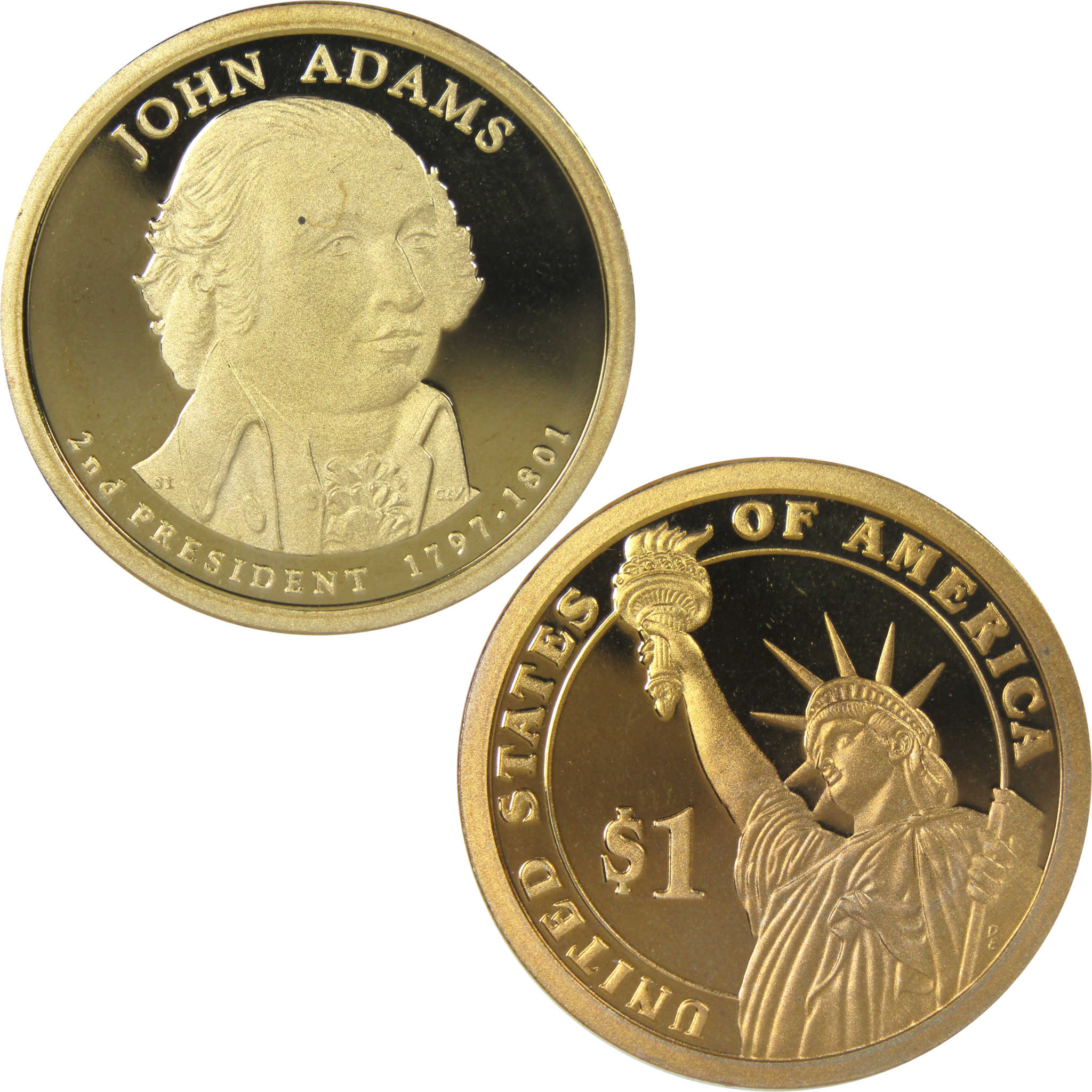 2007 S John Adams Presidential Dollar Choice Proof $1 Coin