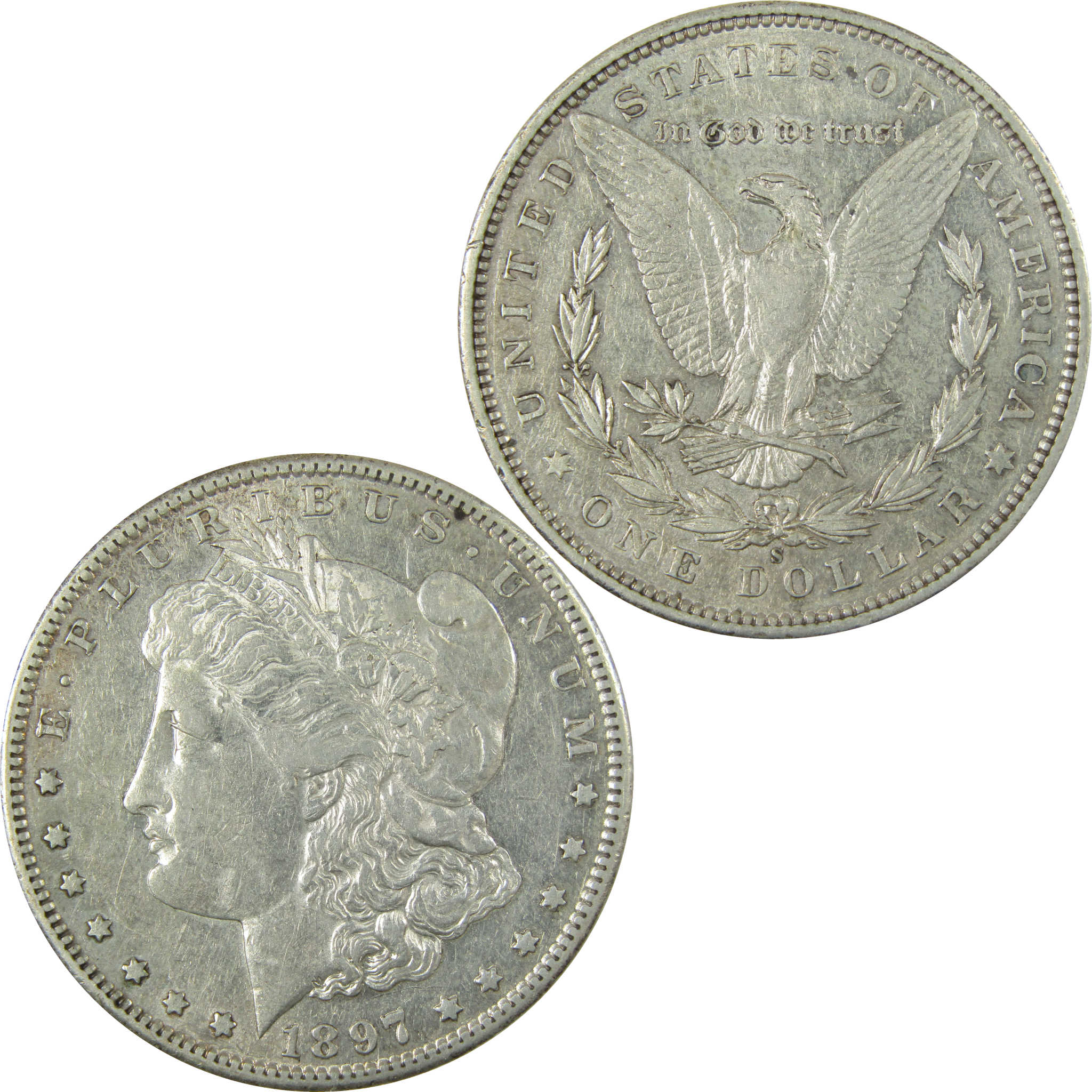 1897 S Morgan Silver Dollar XF EF Extremely Fine $1 Coin SKU:I28090 - Morgan coin - Morgan silver dollar - Morgan silver dollar for sale - Profile Coins &amp; Collectibles