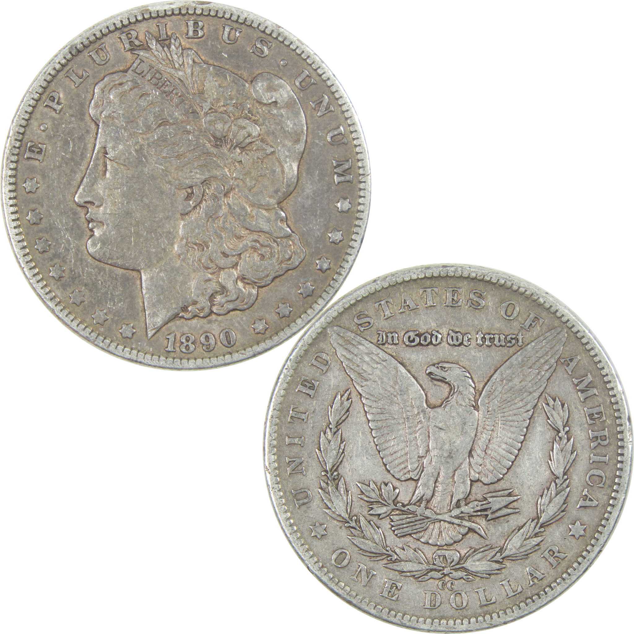 1890 CC Morgan Dollar F Fine Silver $1 Coin SKU:I16581 - Morgan coin - Morgan silver dollar - Morgan silver dollar for sale - Profile Coins &amp; Collectibles