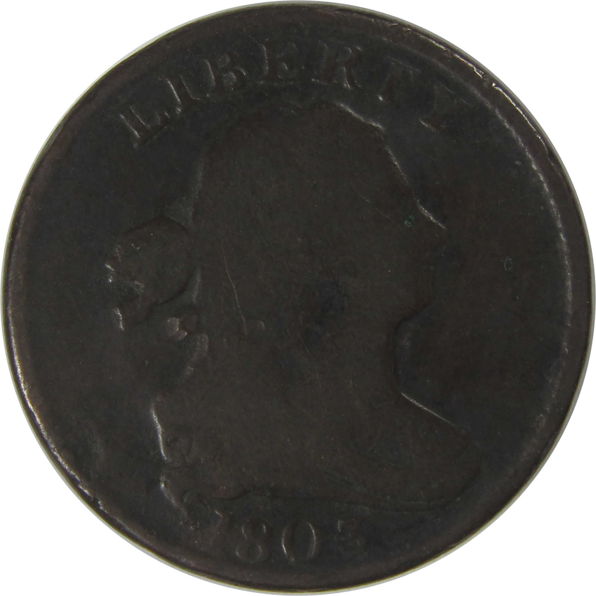 1803 Widely Spaced 3 Draped Bust Half Cent VG Very Good SKU:I22701