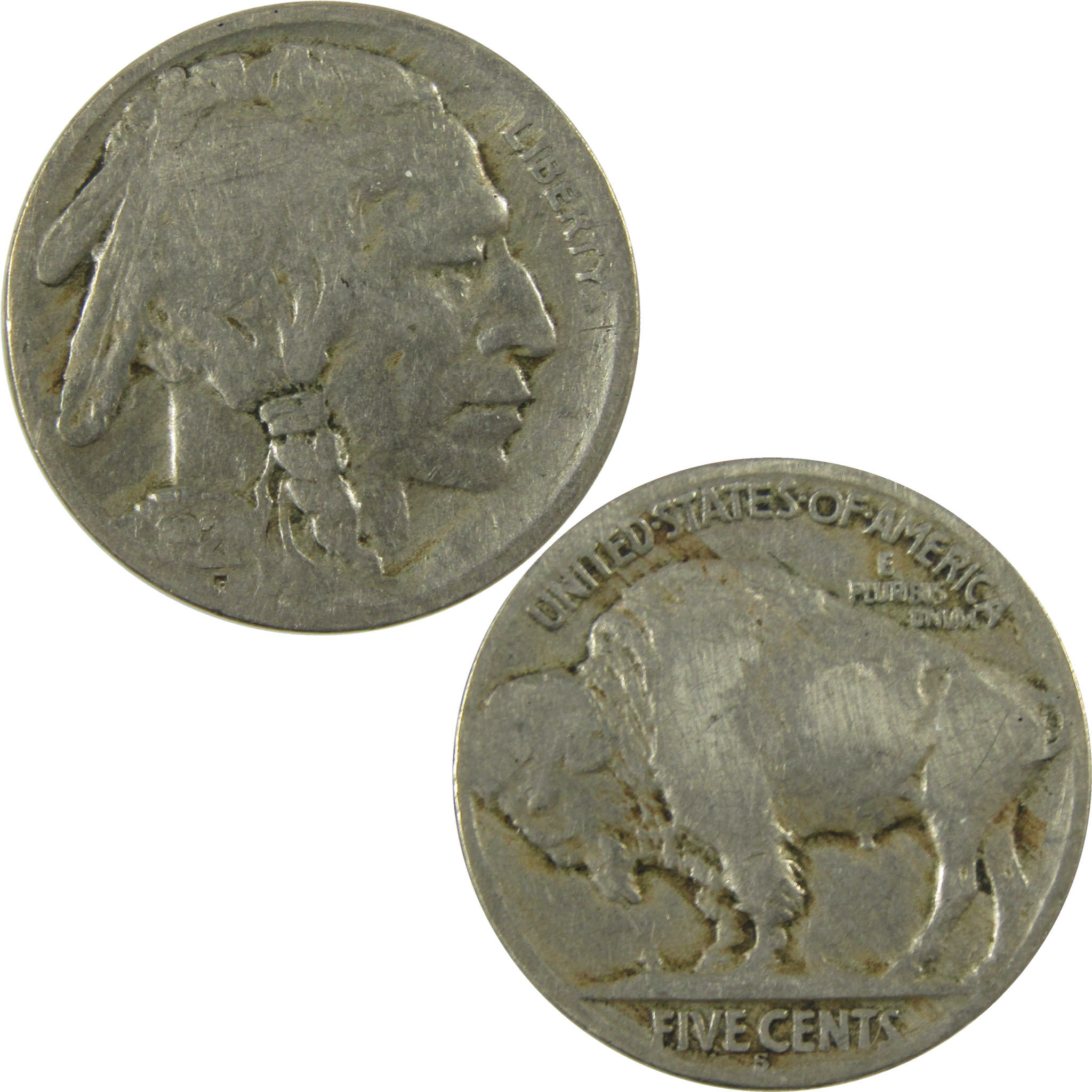 1921 S Indian Head Buffalo Nickel G Good Details 5c Coin SKU:I27873