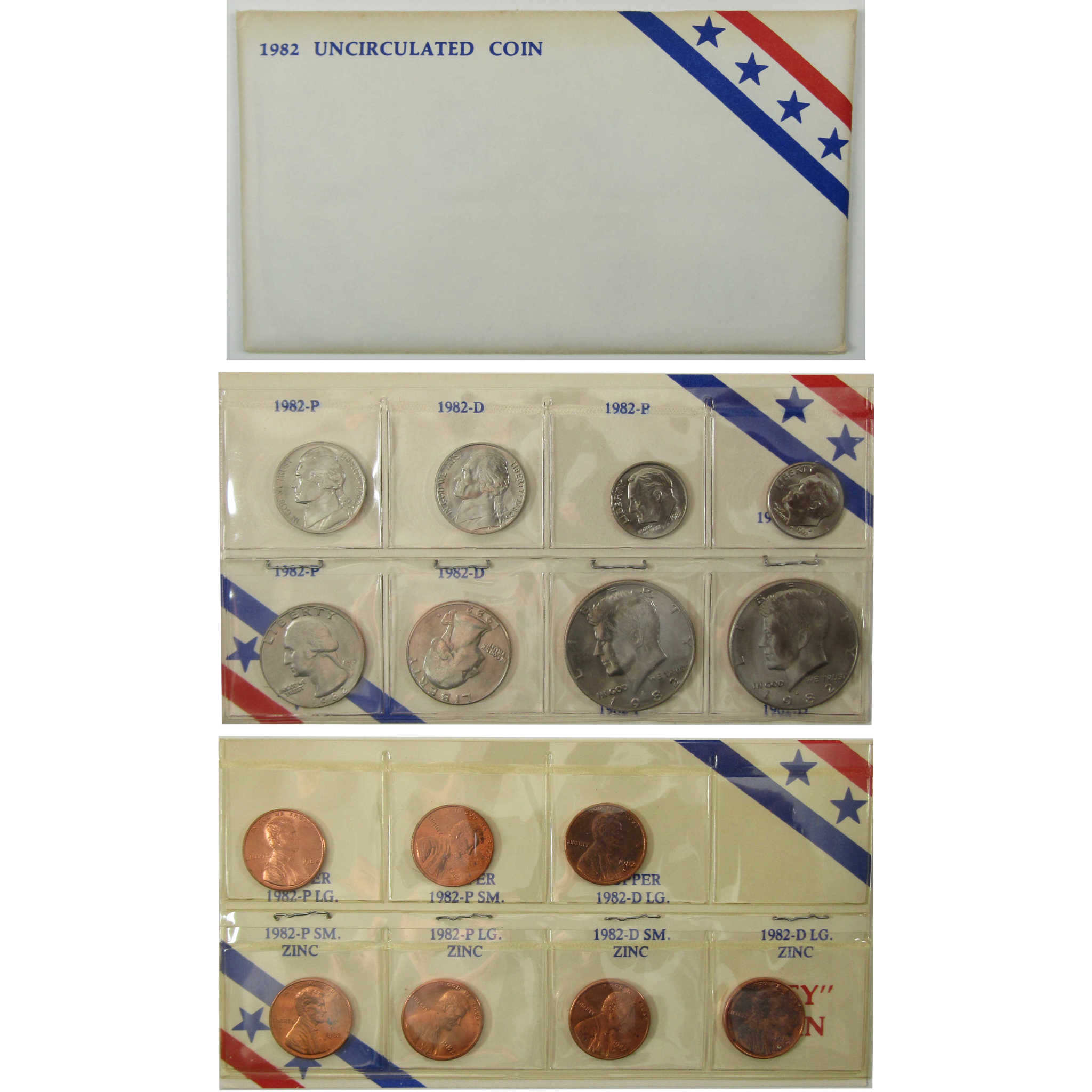 1982 P&D Unofficial 15-Coin Uncirculated Mint Set SKU:I28192