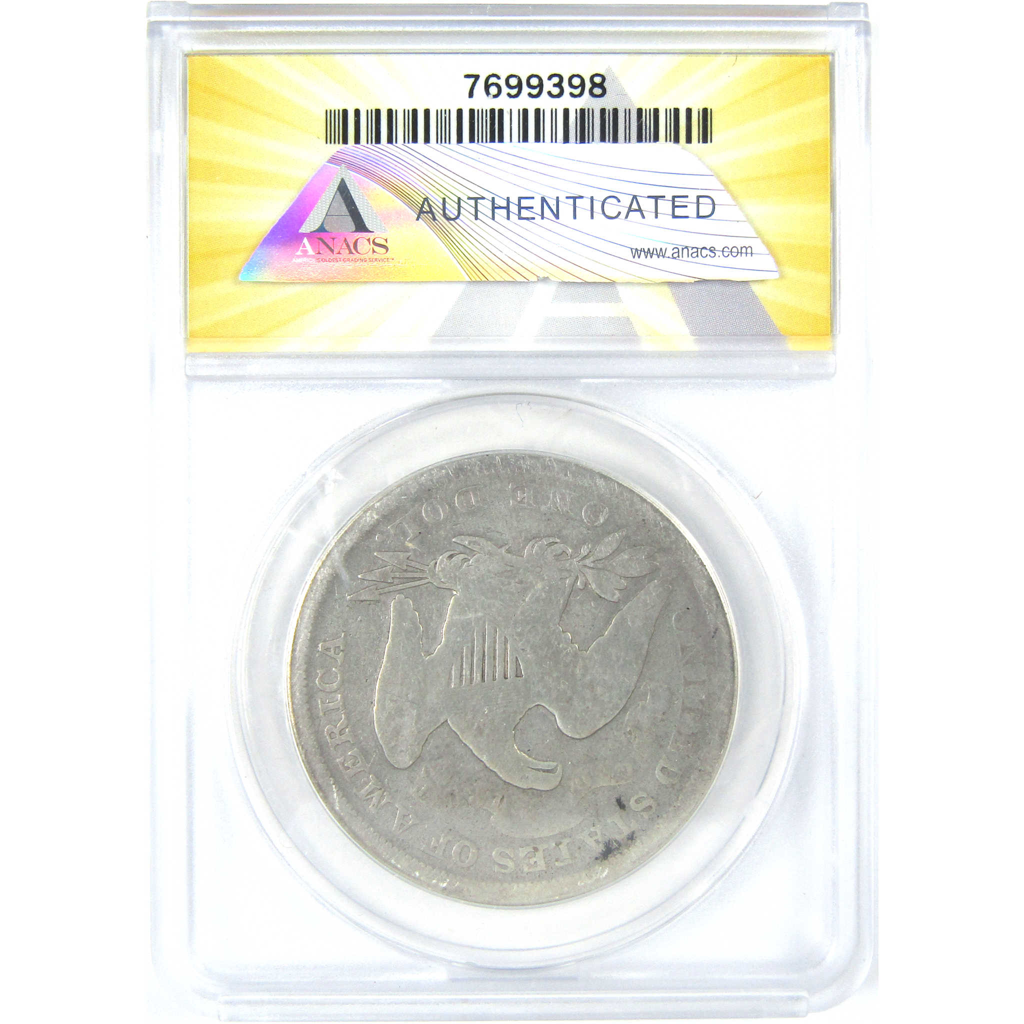 1871 Seated Liberty Dollar G 6 Details ANACS Silver $1 Coin SKU:I16235