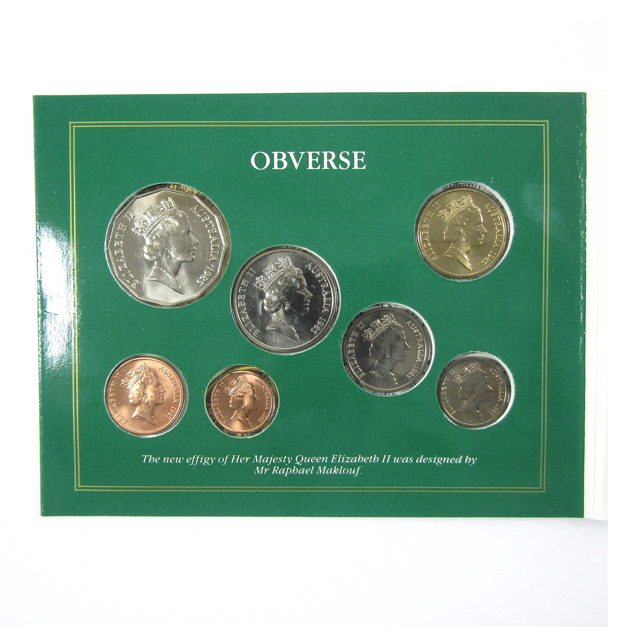 1985 Royal Australian Mint 7 Coin Uncirculated Set SKU:CPC6220
