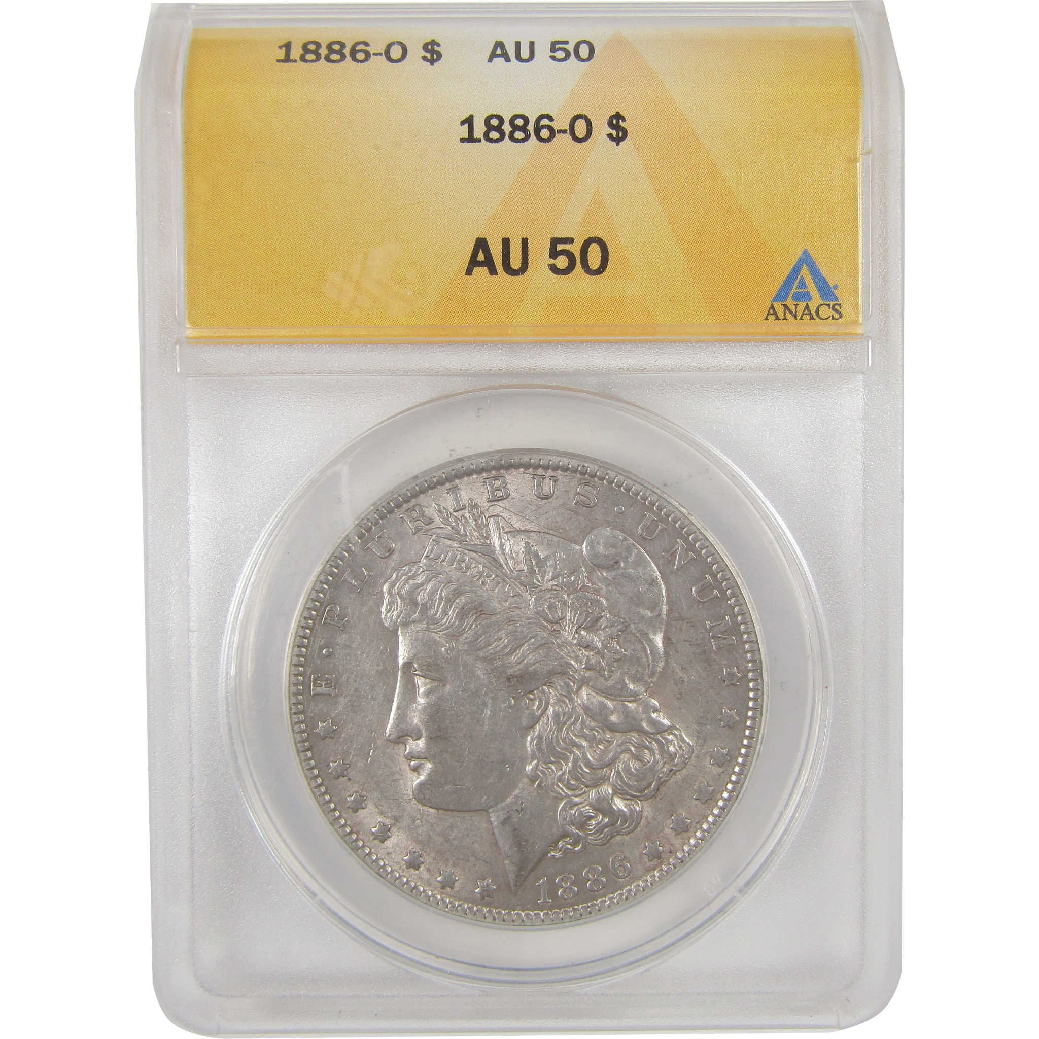 1886 O Morgan Dollar AU 50 ANACS Silver $1 Coin SKU:I16826 - Morgan coin - Morgan silver dollar - Morgan silver dollar for sale - Profile Coins &amp; Collectibles