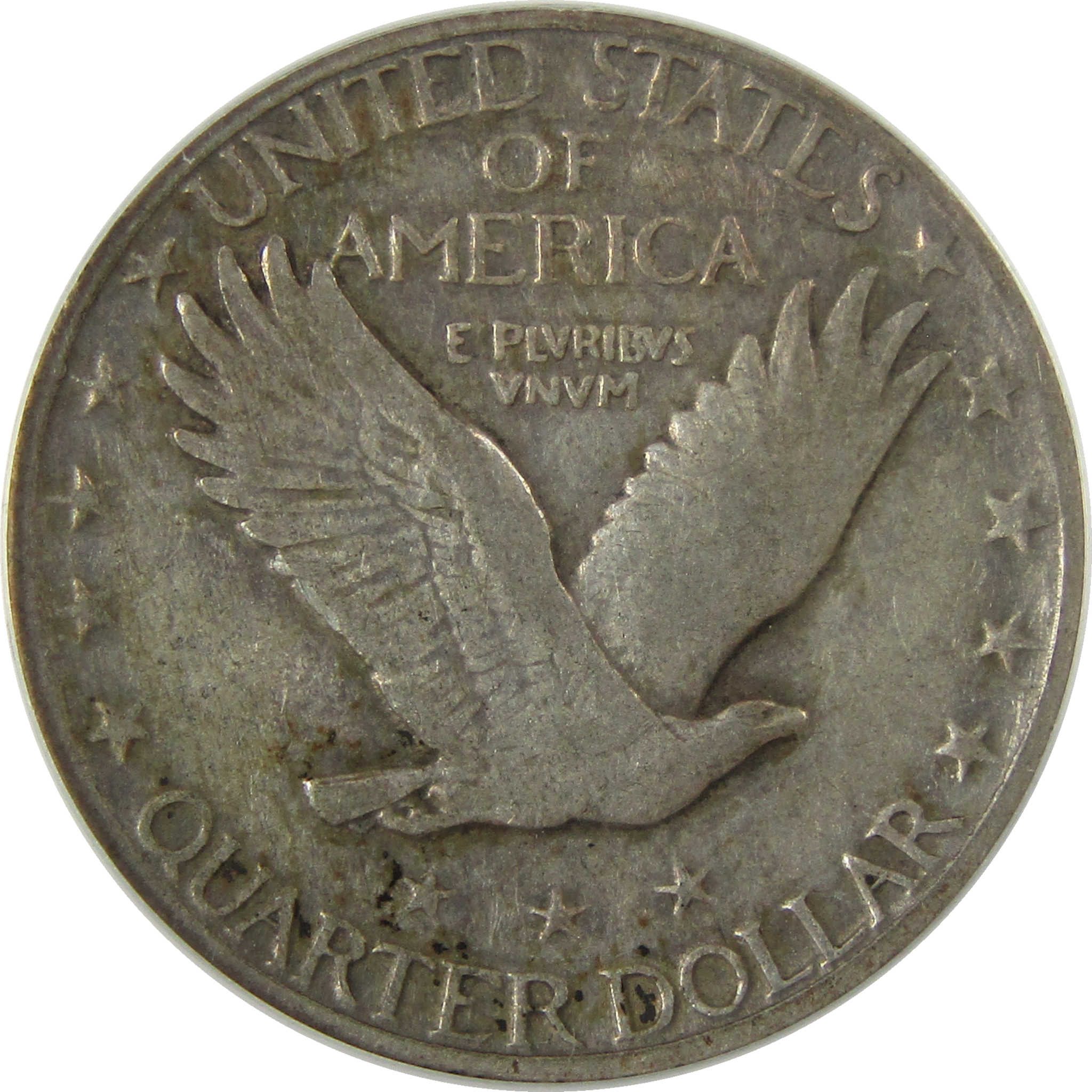 1918 D Standing Liberty Silver Quarter F 15 ANACS 25c Coin SKU:I28001