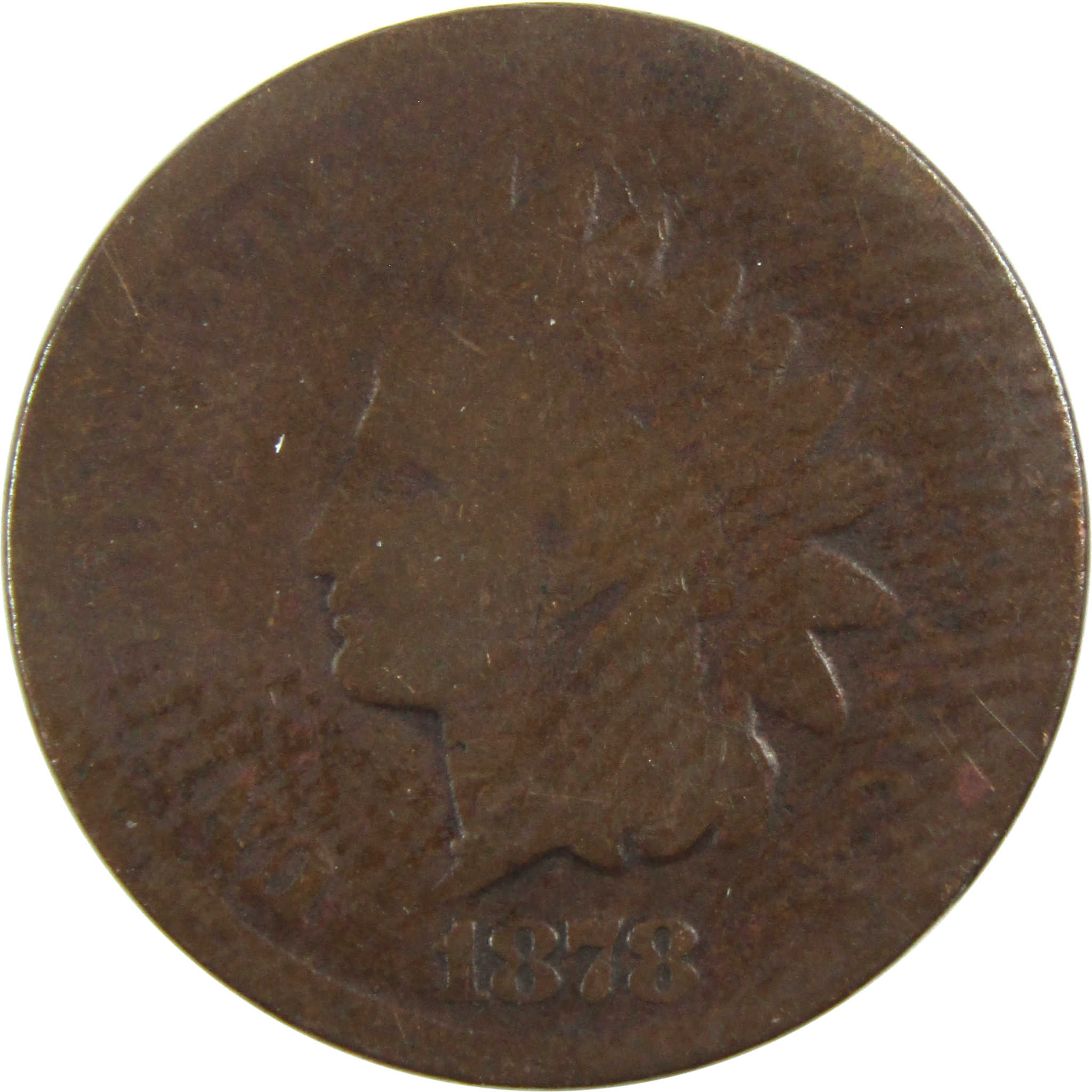 1878 Indian Head Cent AG About Good Penny 1c Coin SKU:I13263