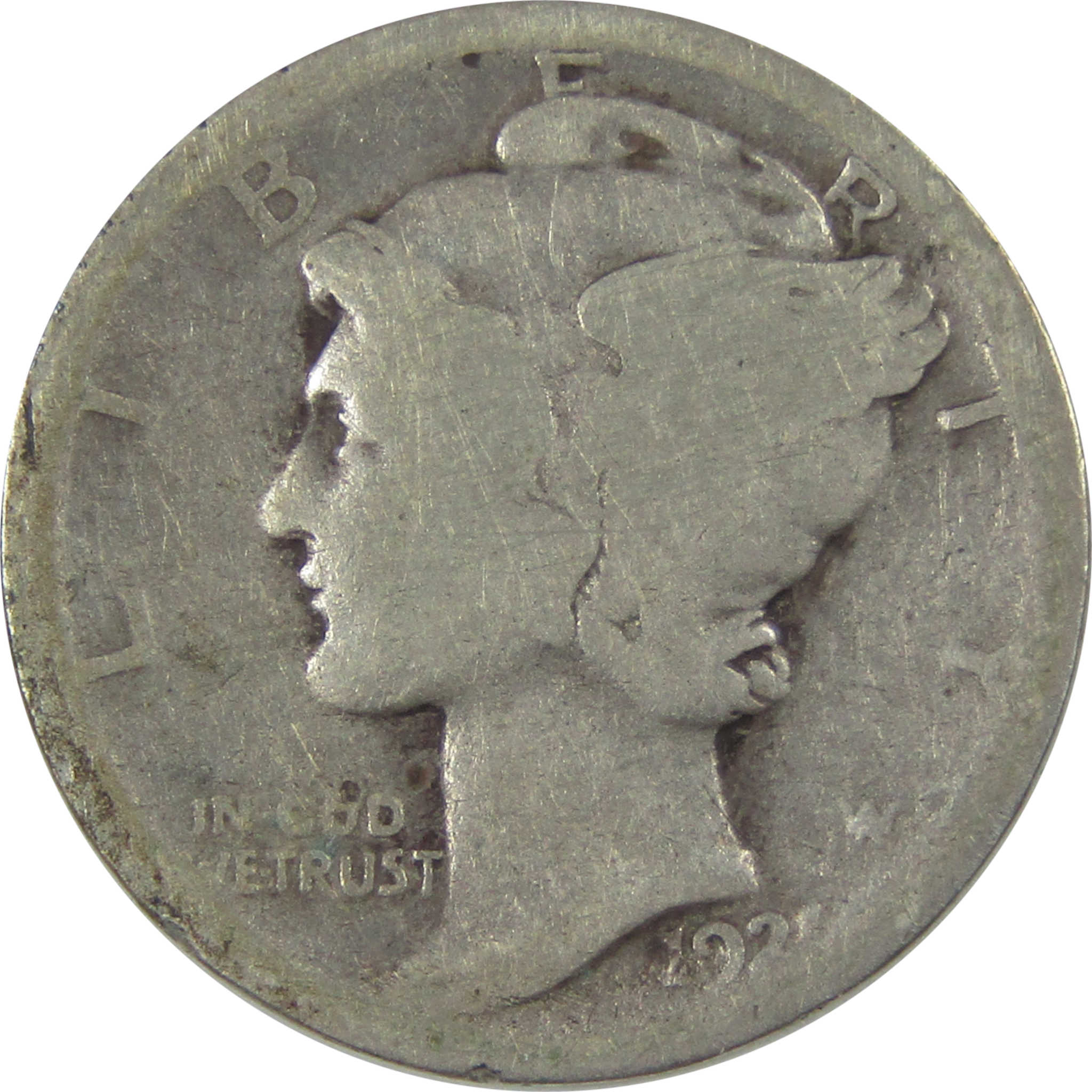 1921 Mercury Dime AG About Good Silver 10c Coin SKU:I23179