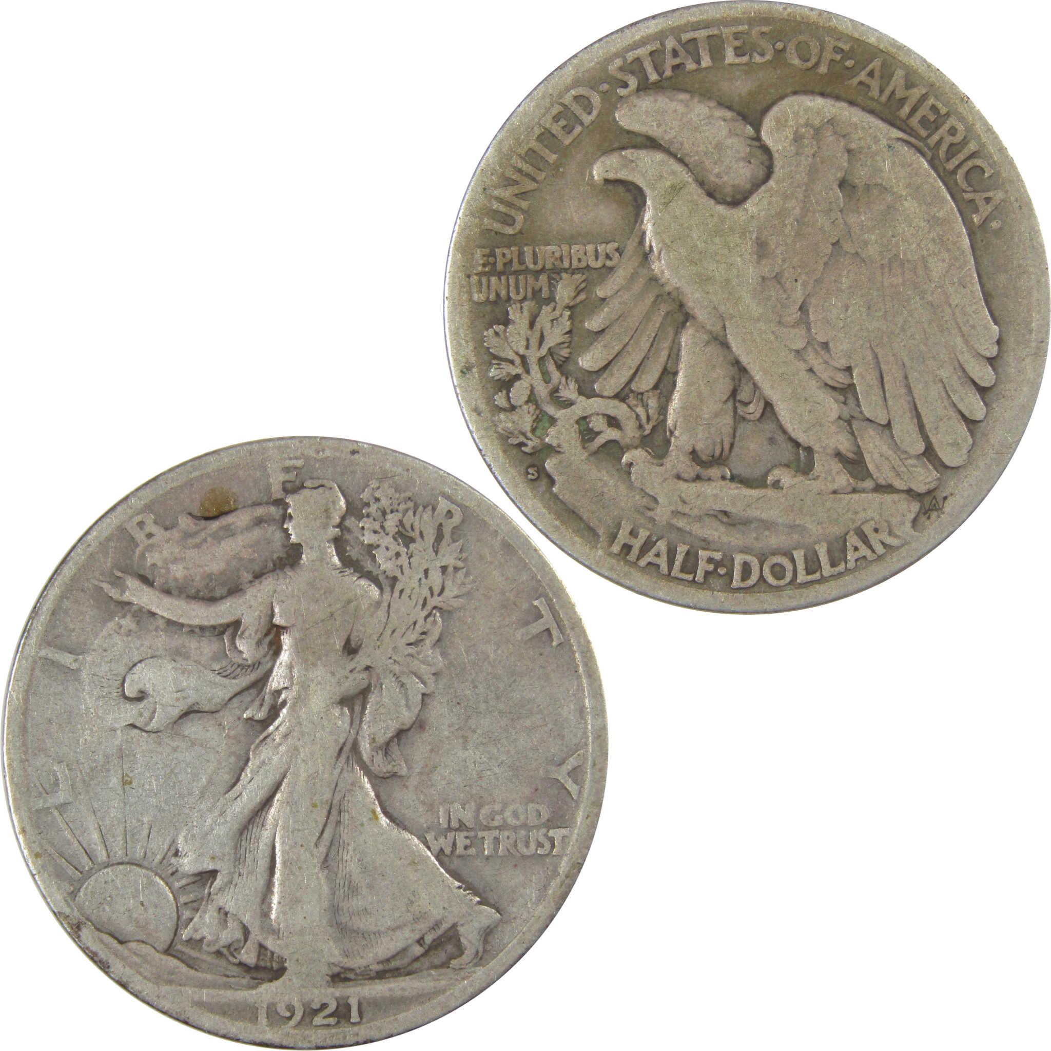 1921 S Liberty Walking Half Dollar VG Very Good Silver SKU:I23173