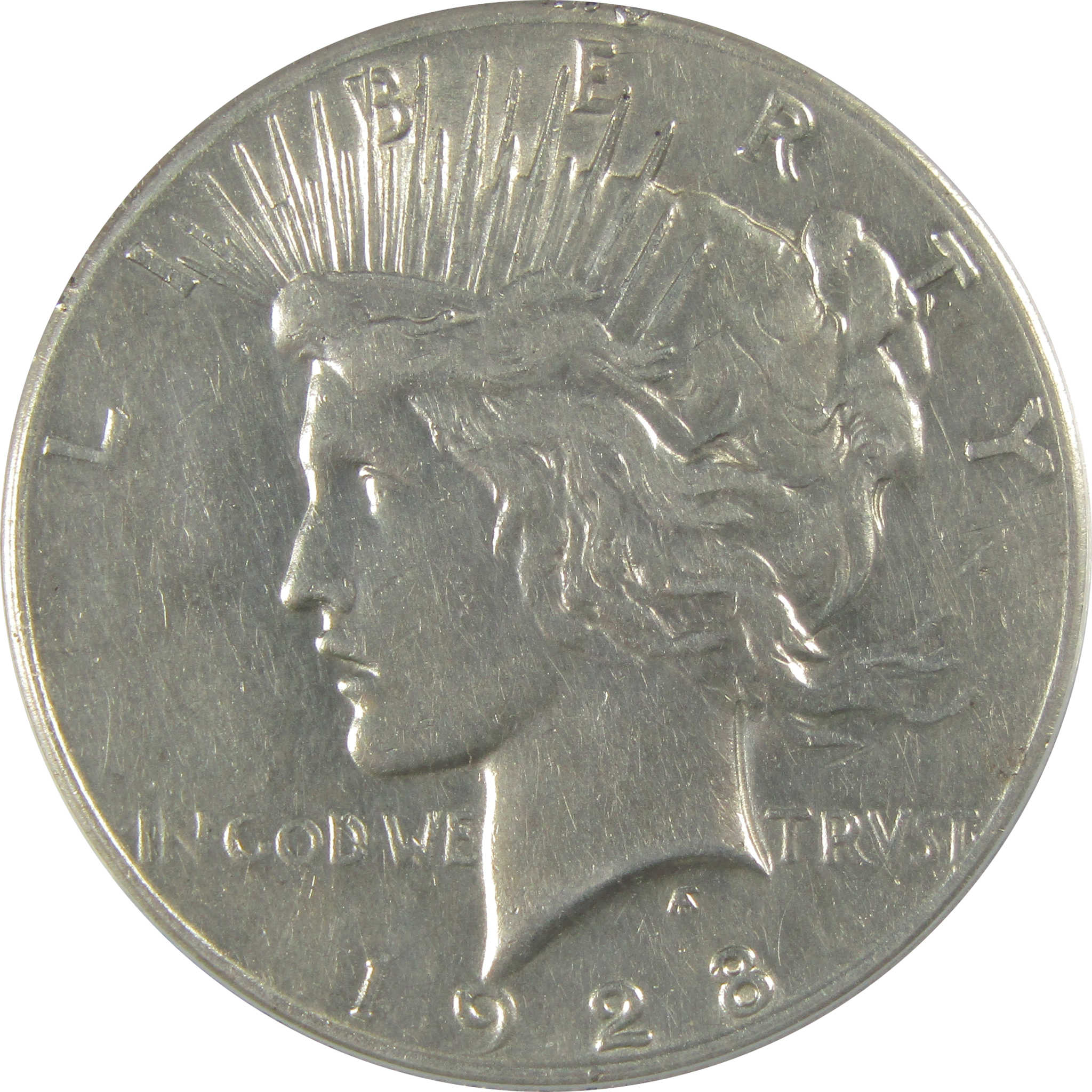 1928 Peace Dollar AU 50 Details ANACS Silver $1 Coin SKU:CP151