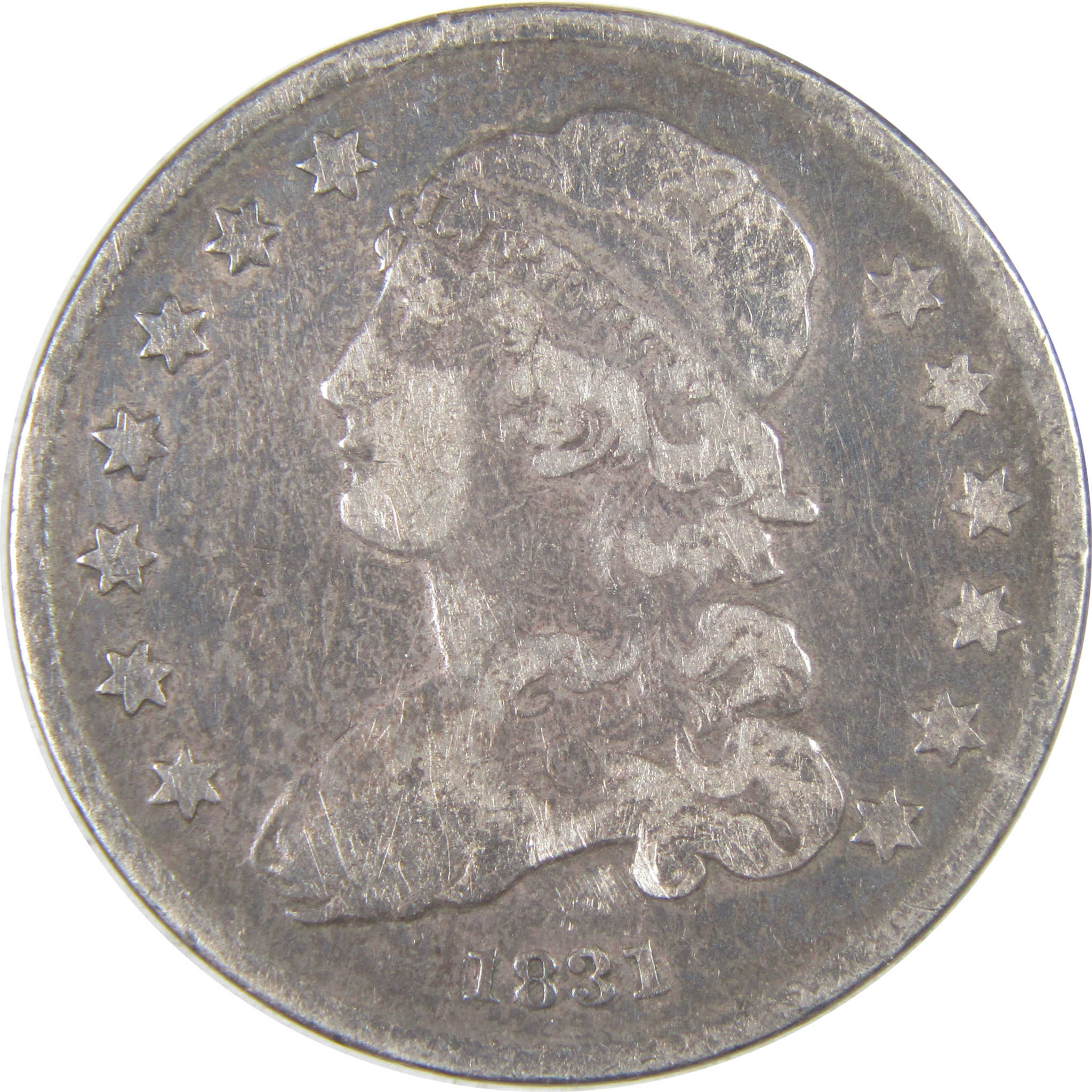 1831 Large Letters Capped Bust Quarter F Fine Silver 25c SKU:I16836