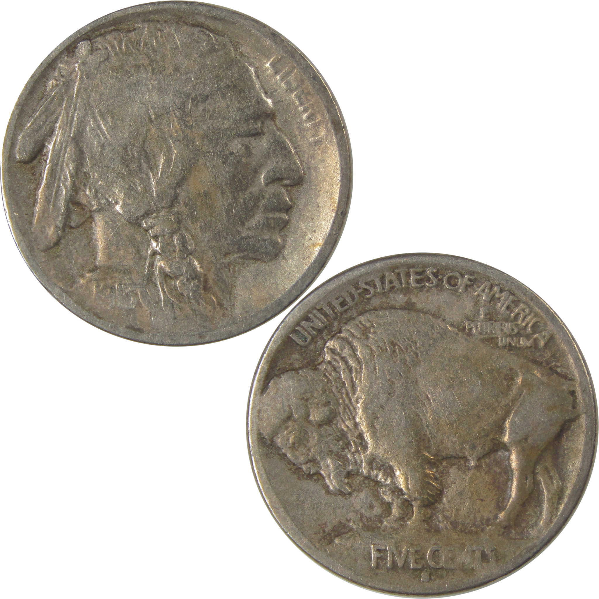 1913 S Type 1 Indian Head Buffalo Nickel F Fine Details SKU:I22898